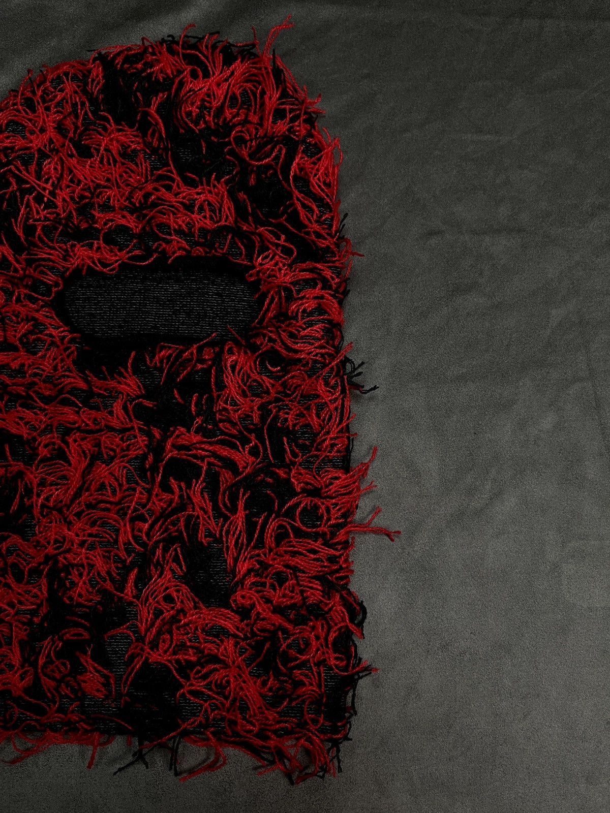 Japanese Brand Deadstock Y2k Balaclava Knitted Full Face Ski Mask Red OS Size ONE SIZE - 3 Thumbnail