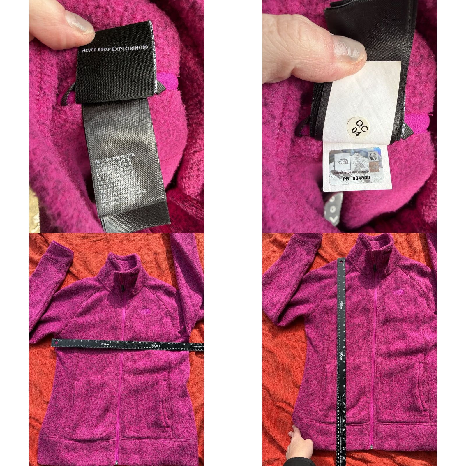 The North Face The North Face Women’s Full Zip Fleece Jacket Pink Size Medium Outdoor Coat Size M / US 6-8 / IT 42-44 - 8 Thumbnail