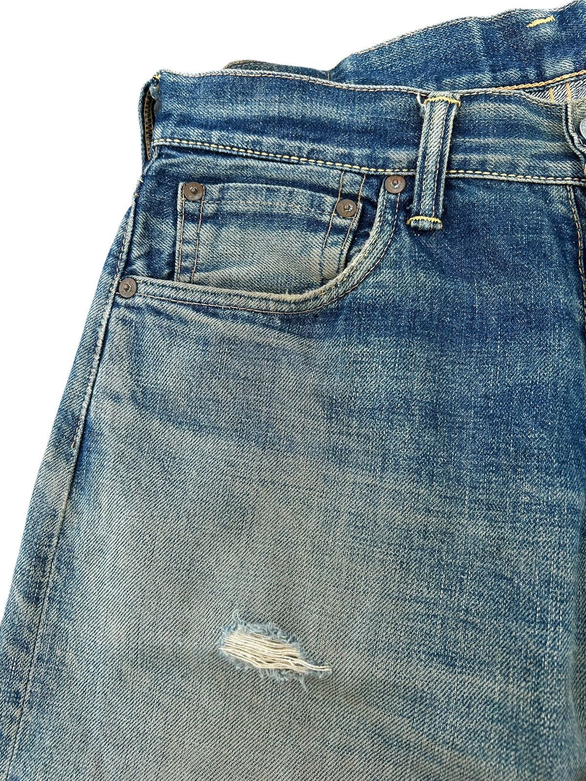 Evisu Thrashed Vintage Evisu Selvedge Baggy Denim Jeans Size US 31 - 8 Thumbnail
