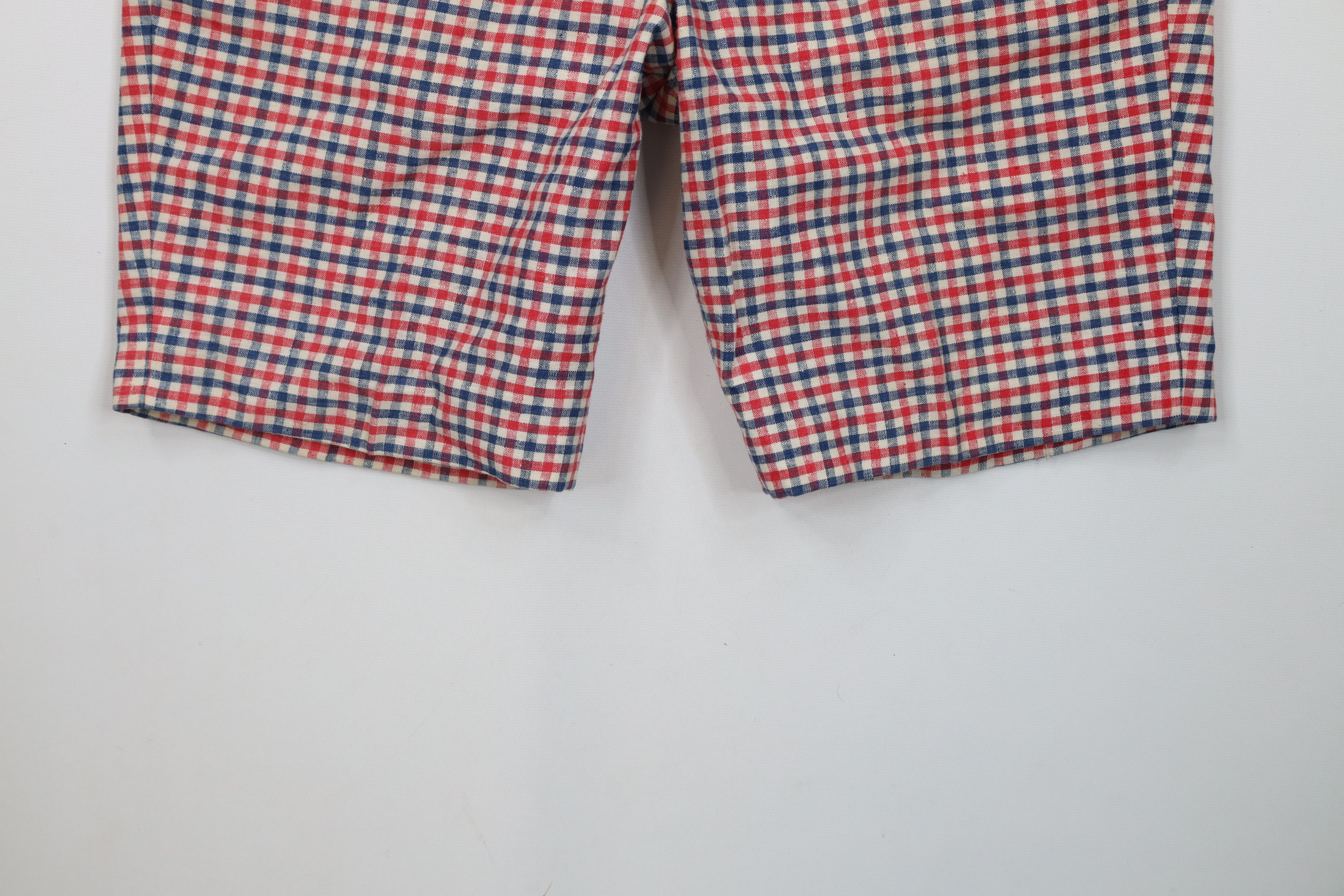 Vintage Vintage 50s 60s Bermuda Chino Shorts Gingham Plaid USA Size 26" / US 2 / IT 38 - 4 Thumbnail