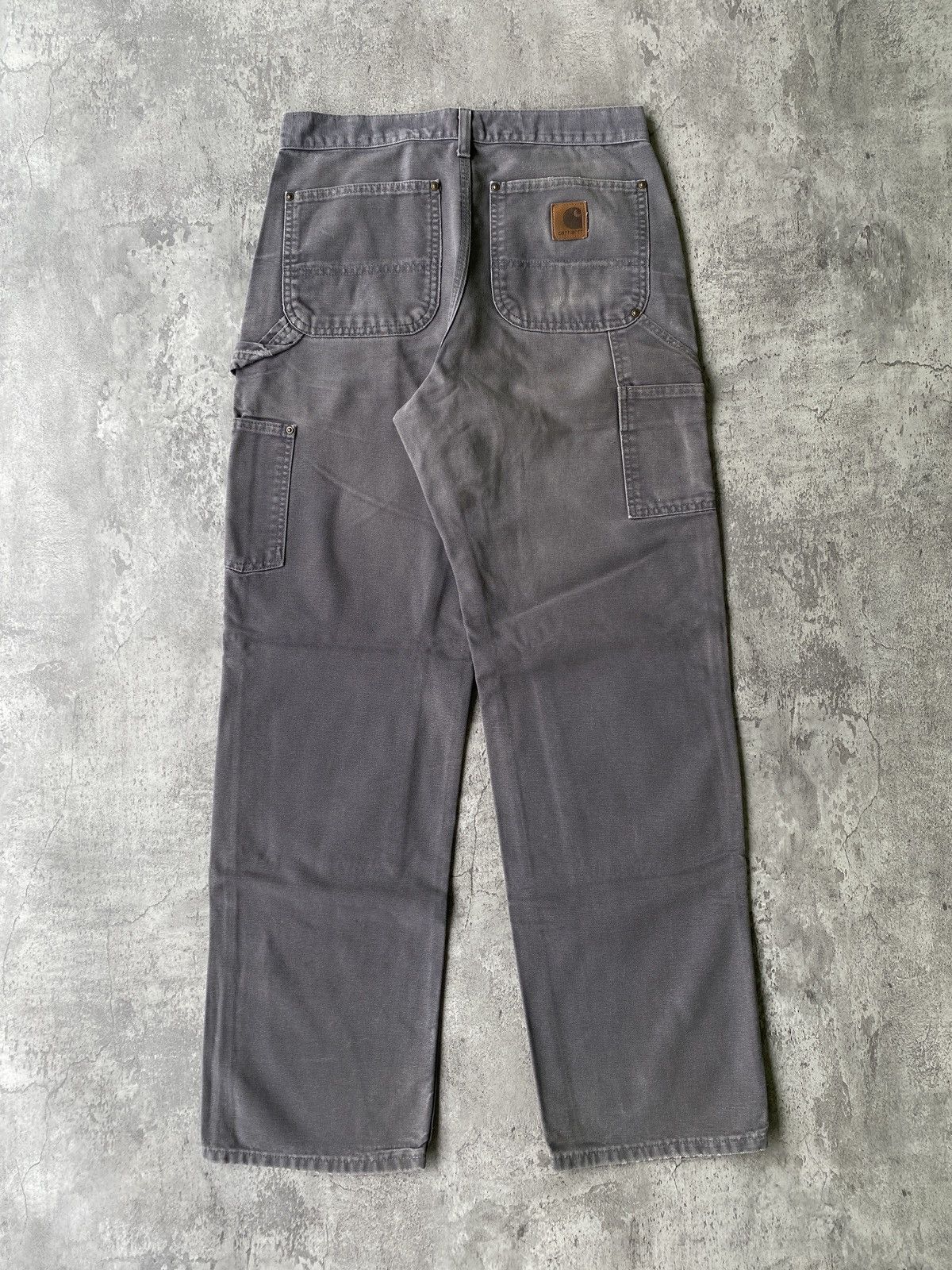 Carhartt × Vintage Vintage Carhartt Double Knee Pants B136 Cement Grey Size US 31 - 2 Thumbnail