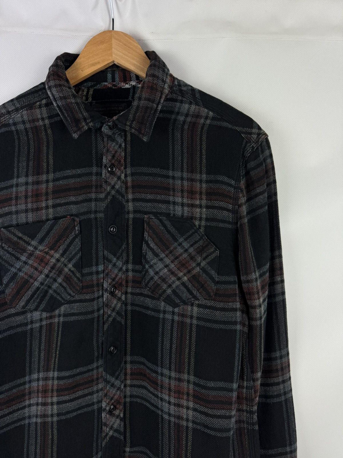 Allsaints Allsaints Finchley LS Men’s Plaid Flannel Button Up Shirt Size US L / EU 52-54 / 3 - 5 Thumbnail