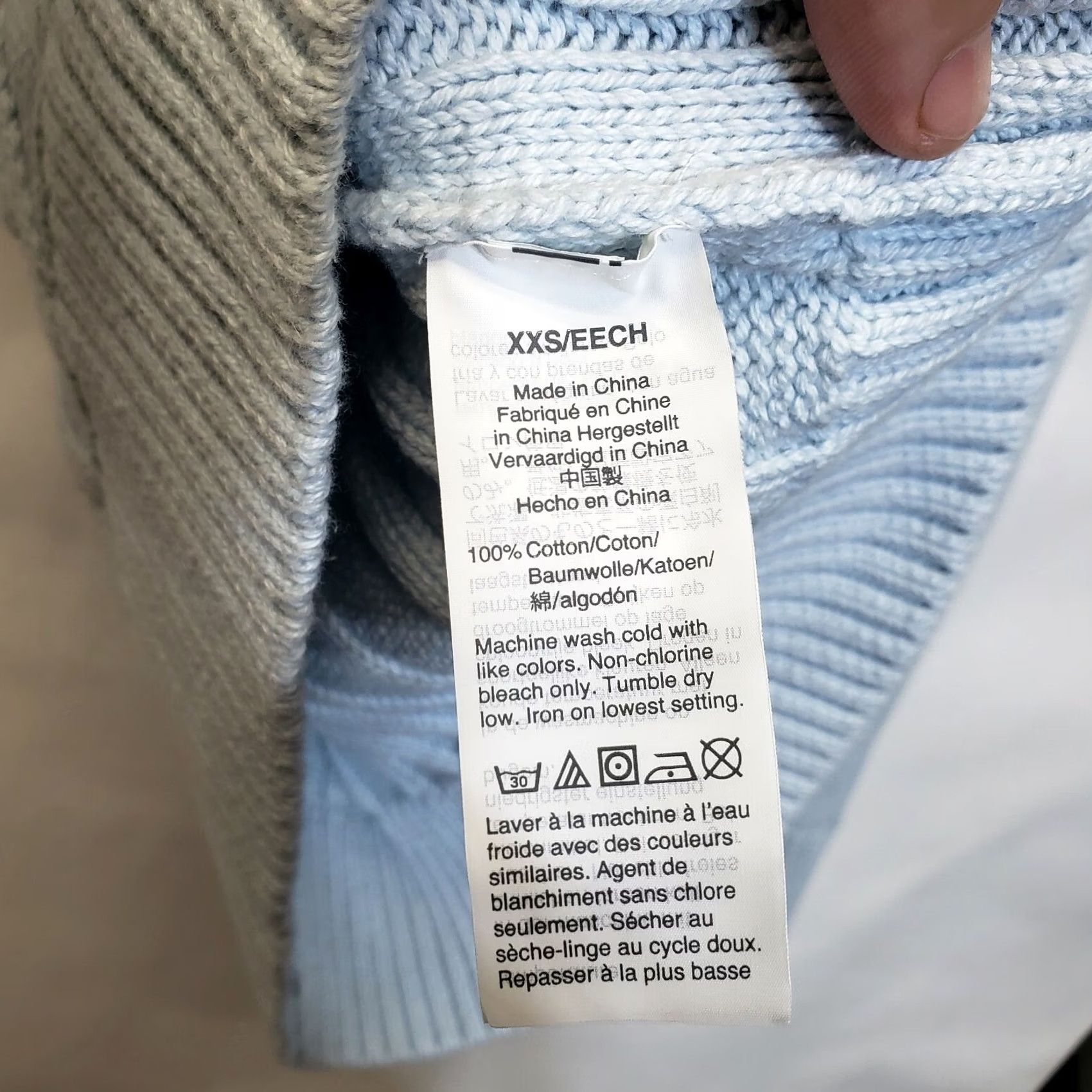 J.Crew J.CREW Pullover Shirt? No, Sweater. LIGHT BLUE Mock Neck XXS Womens Knit Cotton Casual Classic All Seasons Pullover Shirt? Size XXS / US 00 / IT 34 - 4 Thumbnail