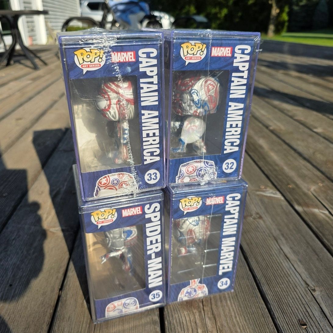 Marvel Comics Funko POP "Artist Series Marvel Patriotic Age Art" Lot Size ONE SIZE - 3 Thumbnail