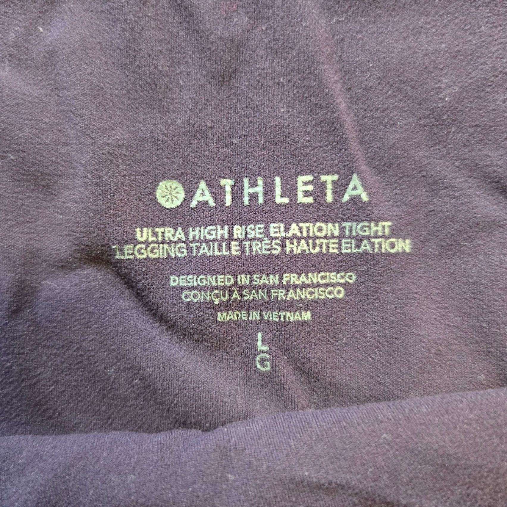 Athleta Athleta Pants Womens Large Purple Elation 7/8 Cropped Stretch Athletic Casual Size 36" / US 14 / IT 50 - 3 Thumbnail