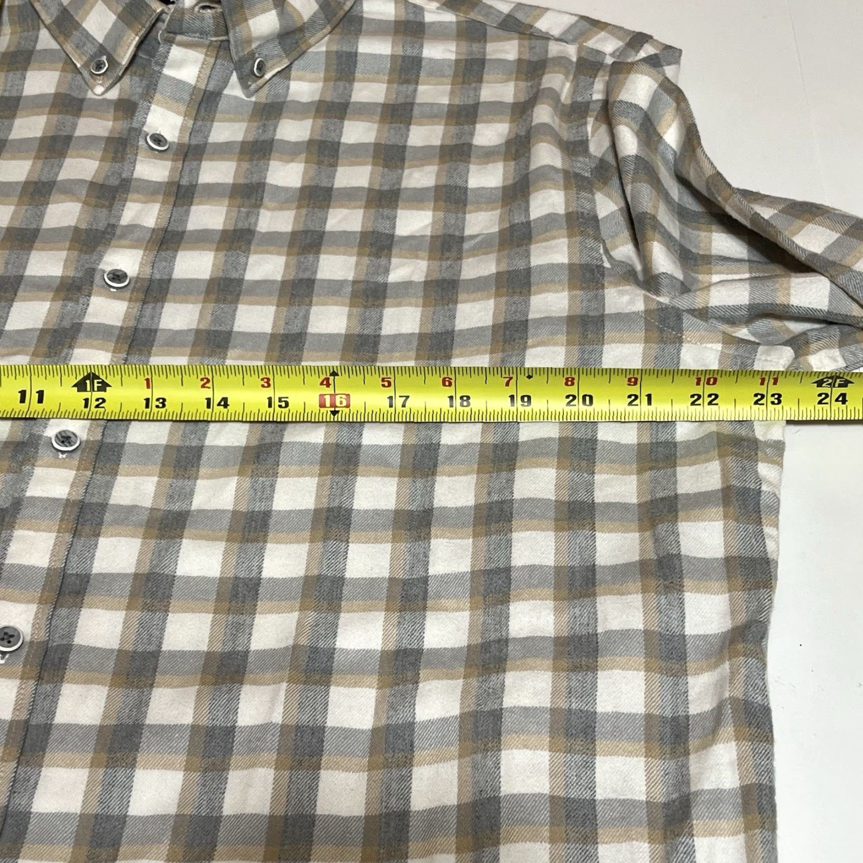 Express EXPRESS Shirt Long Sleeve Button-Down Plaid Casual Workwear Multicolor Cotton Blend Flannel L Size US L / EU 52-54 / 3 - 6 Thumbnail