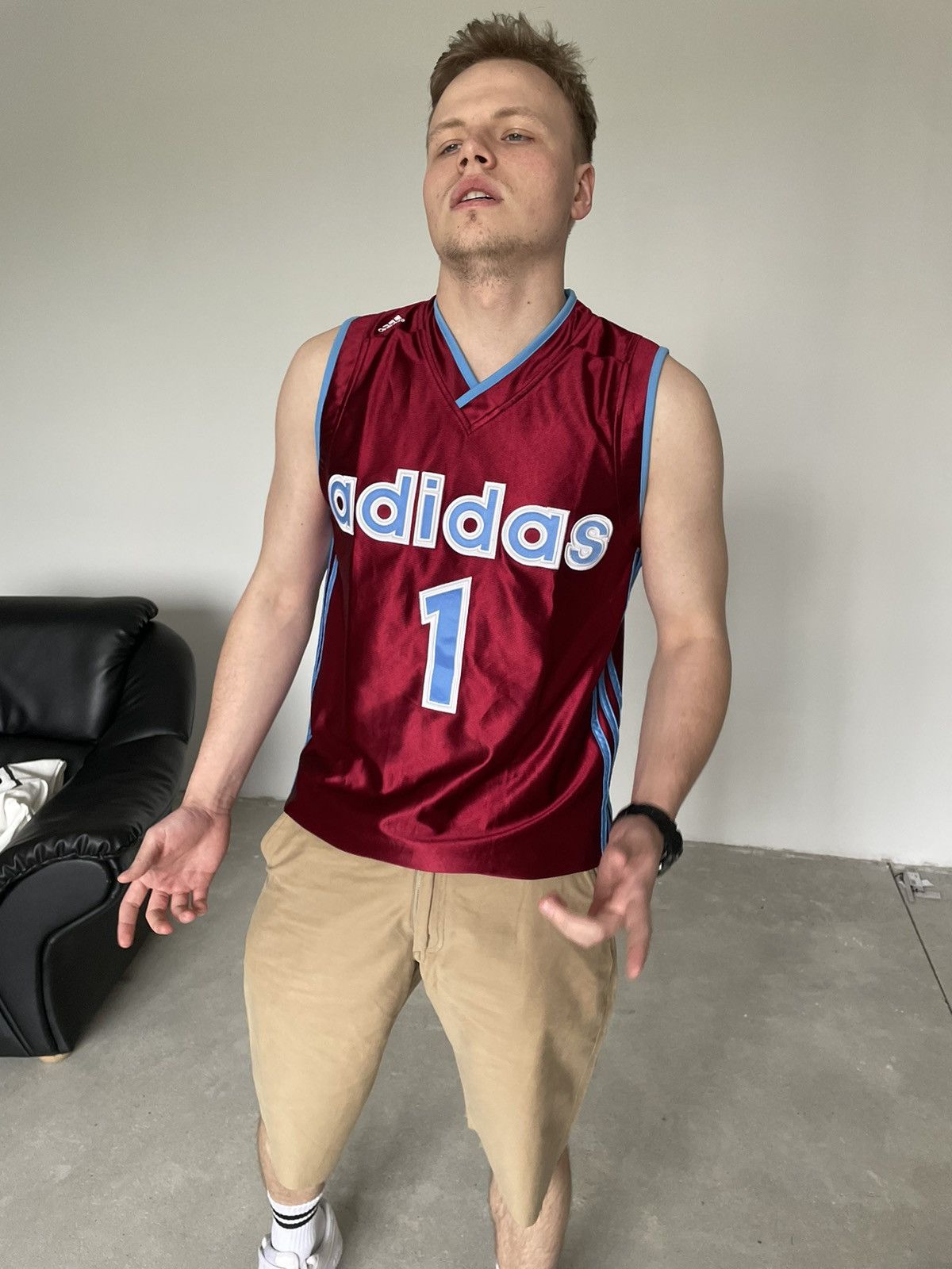 Adidas × Vintage Y2K Adidas 1 Jersey Kanye West style❤️ Size US S / EU 44-46 / 1 - 7 Thumbnail