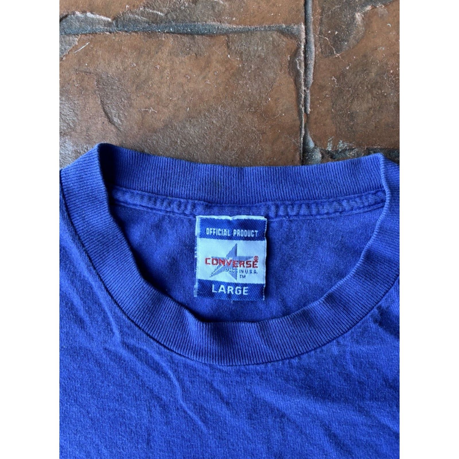 Converse VINTAGE Converse All Star Surf Hawaii T-Shirt Large Mens Purple 90s Stars Logo Short Sleeve Crew Neck Regular Cotton Shirts Size US L / EU 52-54 / 3 - 3 Thumbnail