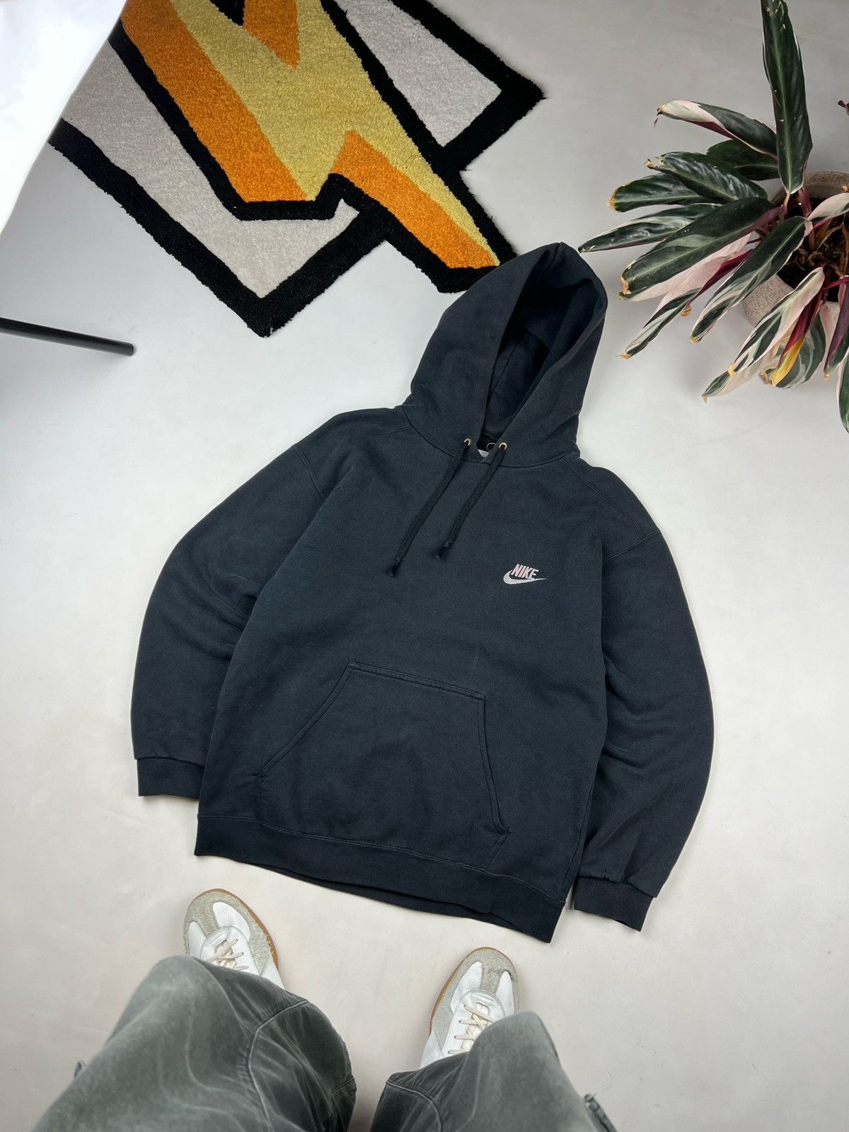 Nike × Vintage NIKE VINTAGE LOGO OVERSIZE BOXY HOODIE FADED Size US M / EU 48-50 / 2 - 2 Thumbnail