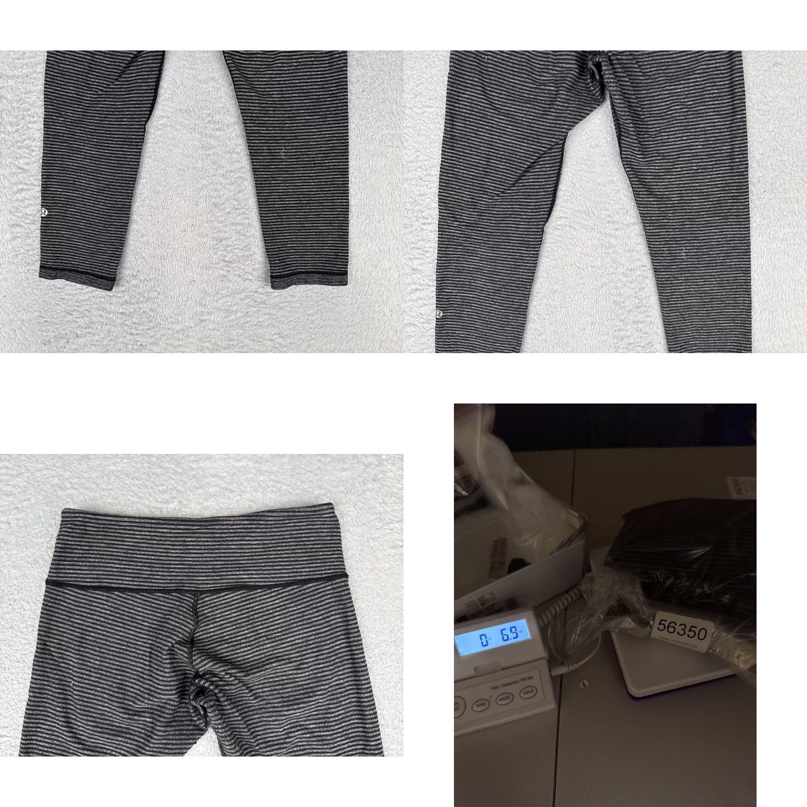 Lululemon Lululemon Leggings Womens 6 Black Gray Striped Capri High Rise Yoga Gym Athletic Size 28" / US 6 / IT 42 - 9 Thumbnail