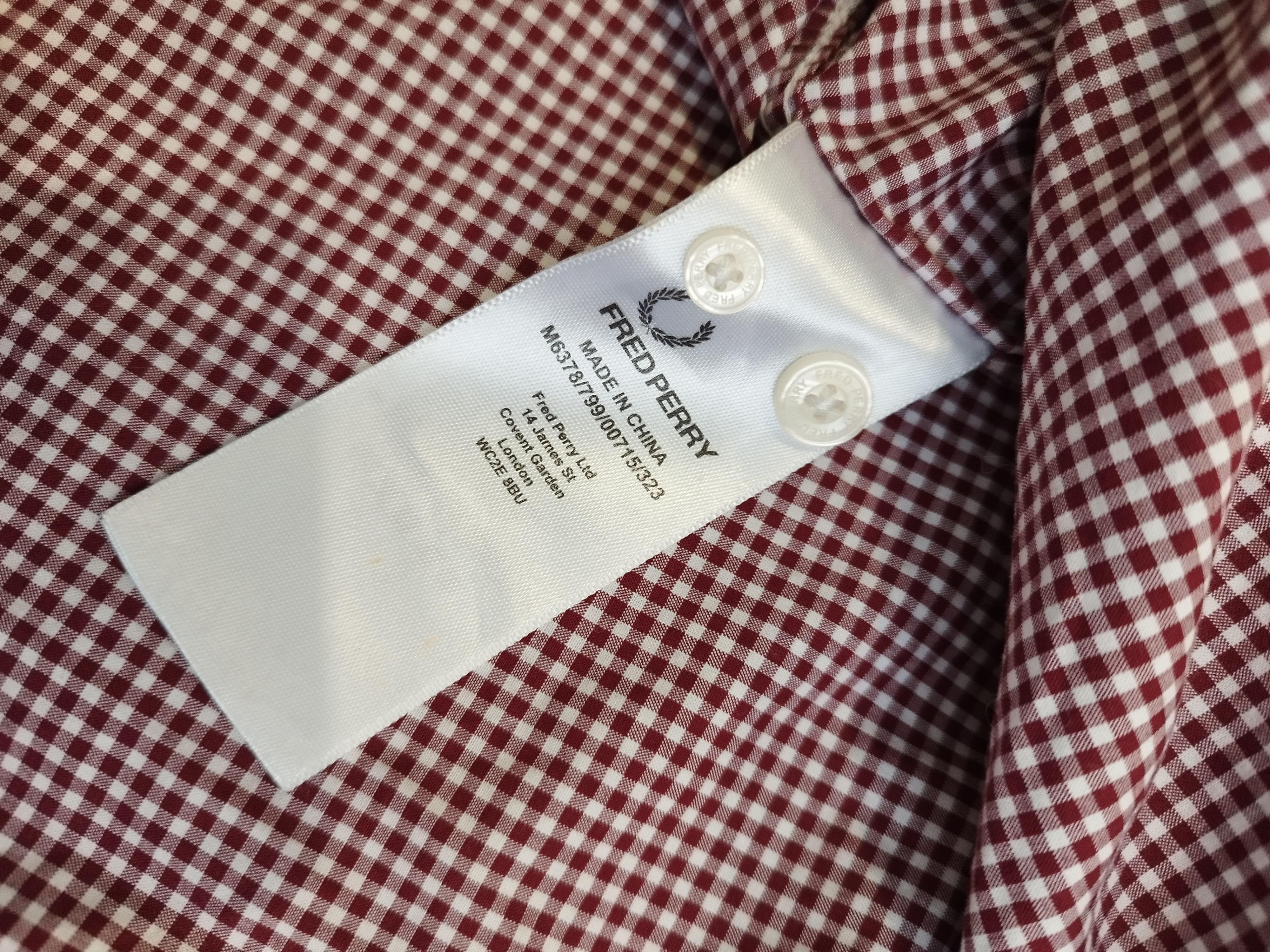 Fred Perry Fred Perry Button-Down Short Sleeve plaid Shirt mens M size Size US M / EU 48-50 / 2 - 8 Thumbnail