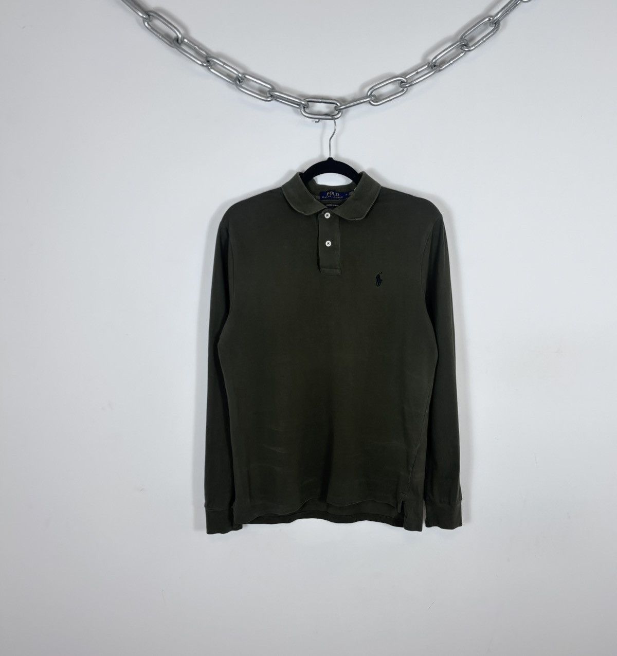 Polo Ralph Lauren Polo Ralph Lauren Men’s Olive Green Long Sleeve Polo Shirt Size US M / EU 48-50 / 2 - 1 Thumbnail