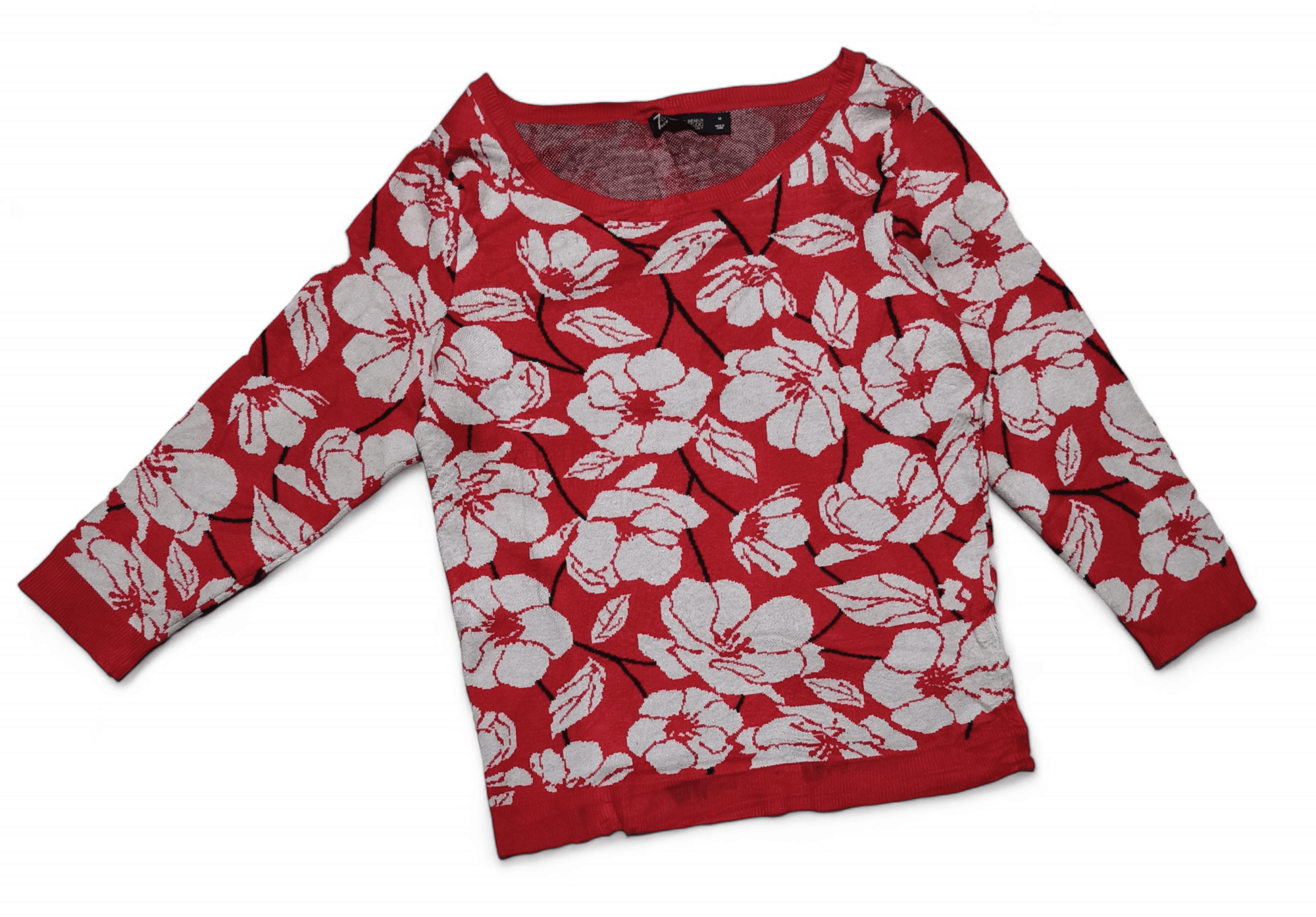 Other Vintage 90s 7th AVENUE Women's Floral Motifs Knit Sweater Size M / US 6-8 / IT 42-44 - 3 Thumbnail