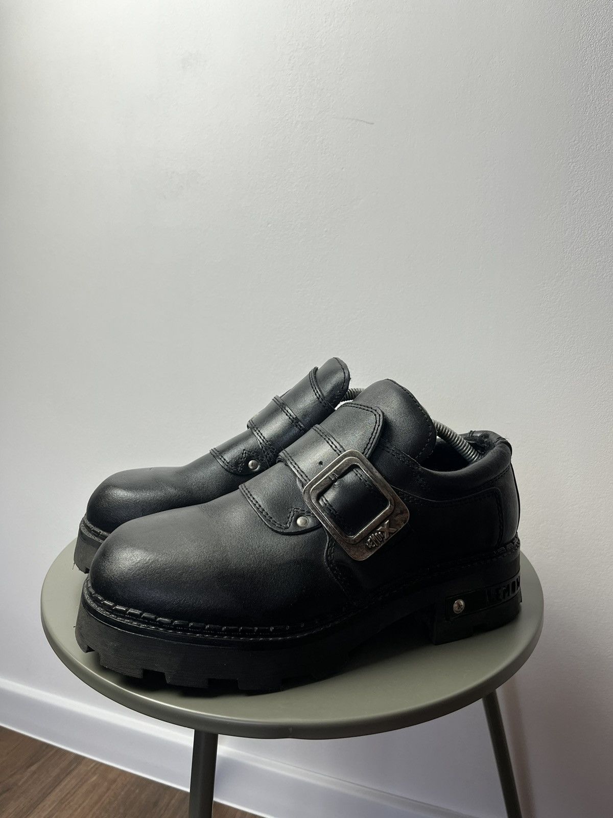 Japanese Brand Heavy Sole Buckle Boots – Platform Punk / Avant-Garde Opium Size US 10 / EU 43 - 5 Thumbnail