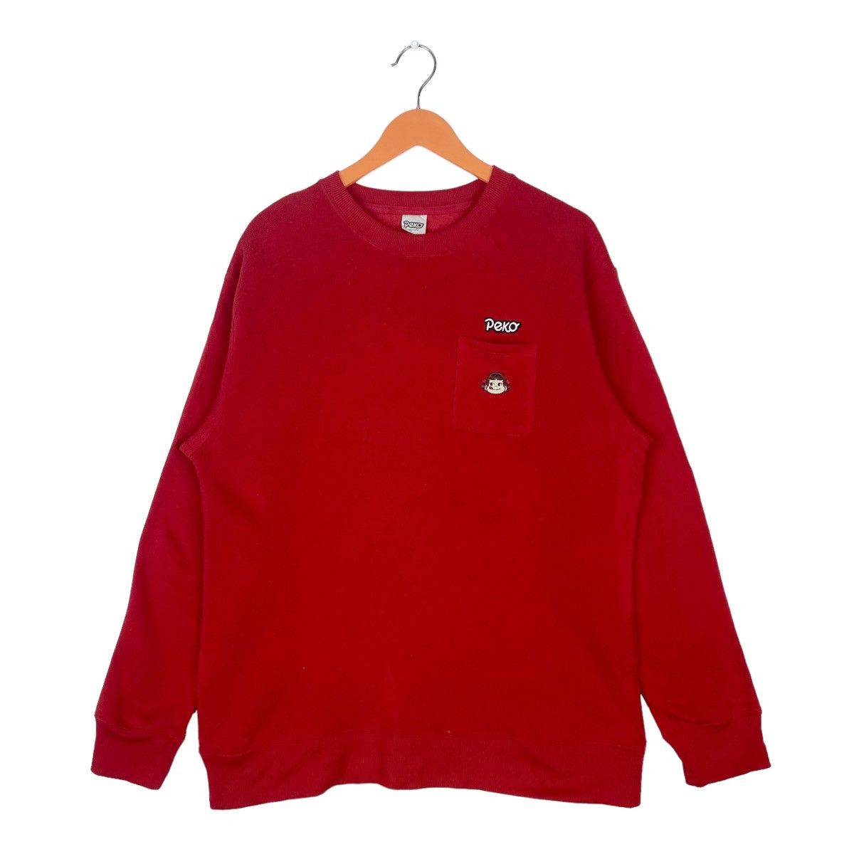 Designer × Vintage Peko Sweatshirt Red Crewneck Pullover Jumper Size L / US 10 / IT 46 - 1 Thumbnail