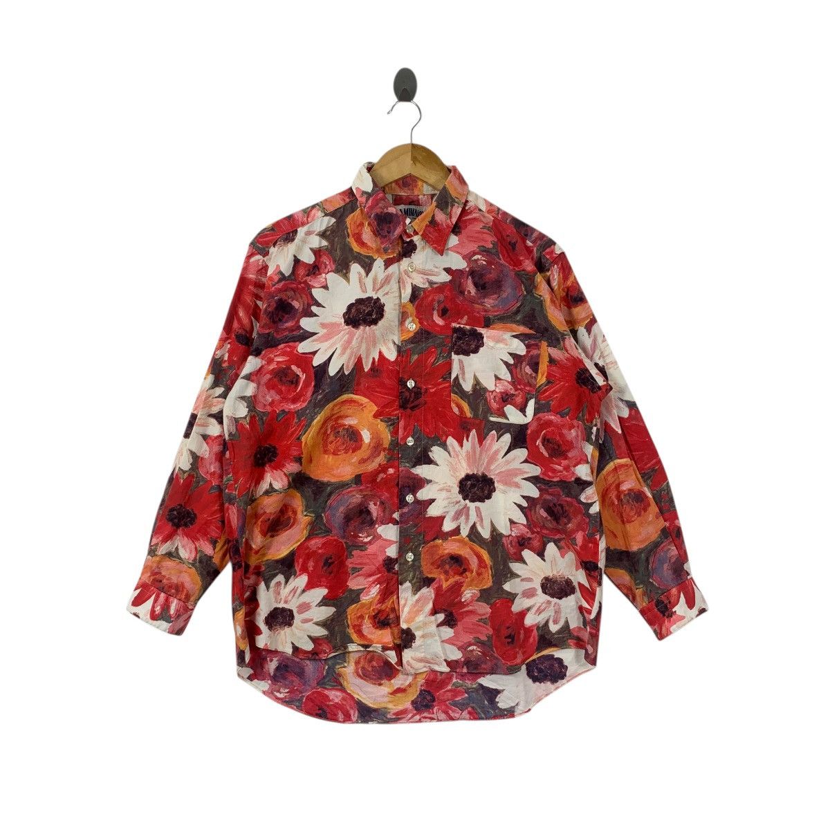 Vintage Vintage 80s BAMBINO FRANCE FLORAL AOP Casual Tee Shirt Top Size L / US 10 / IT 46 - 1 Thumbnail
