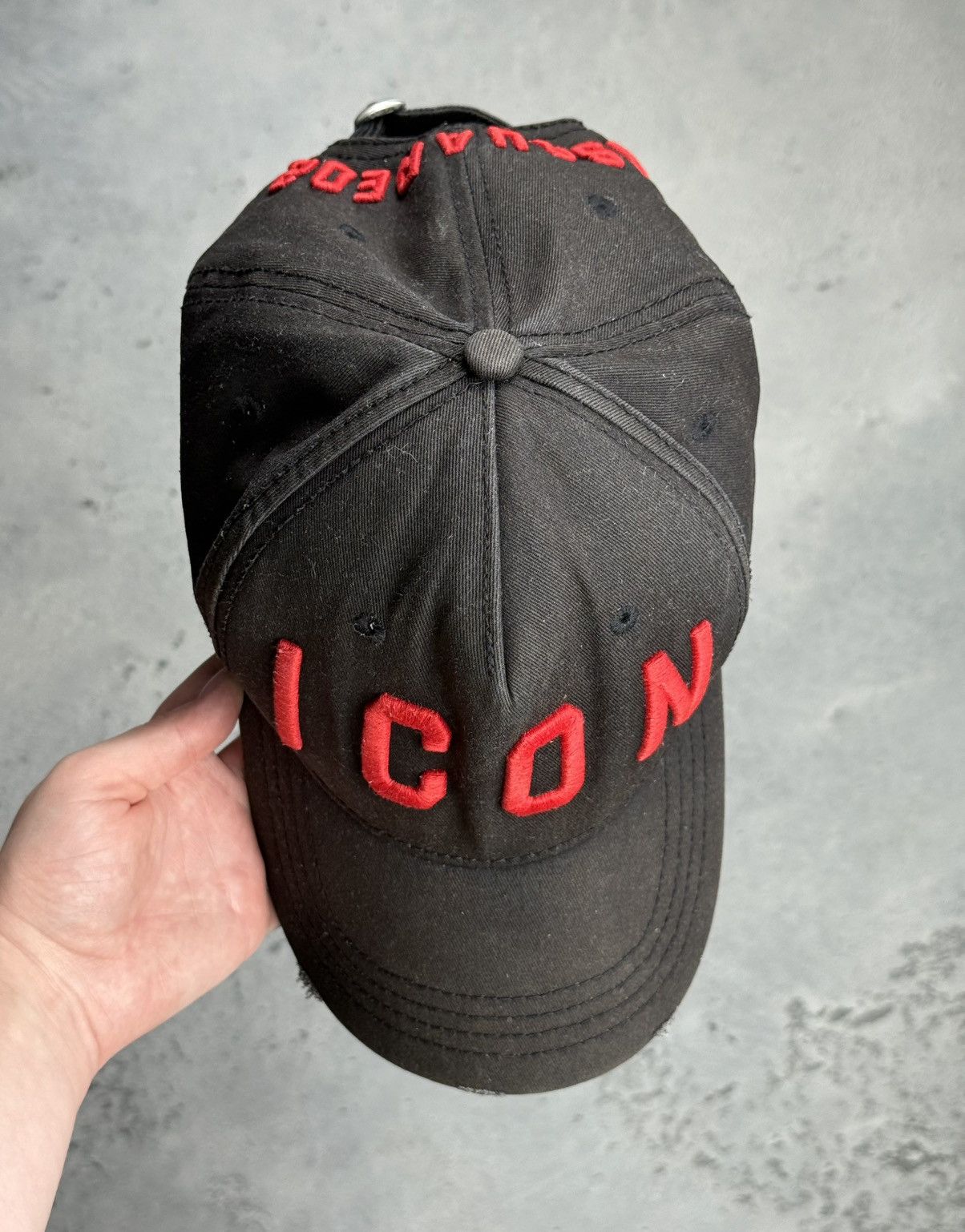 Dsquared2 Vintage Cap Dsquared2 Icon Born in Canada Faded Black Hat Size ONE SIZE - 3 Thumbnail