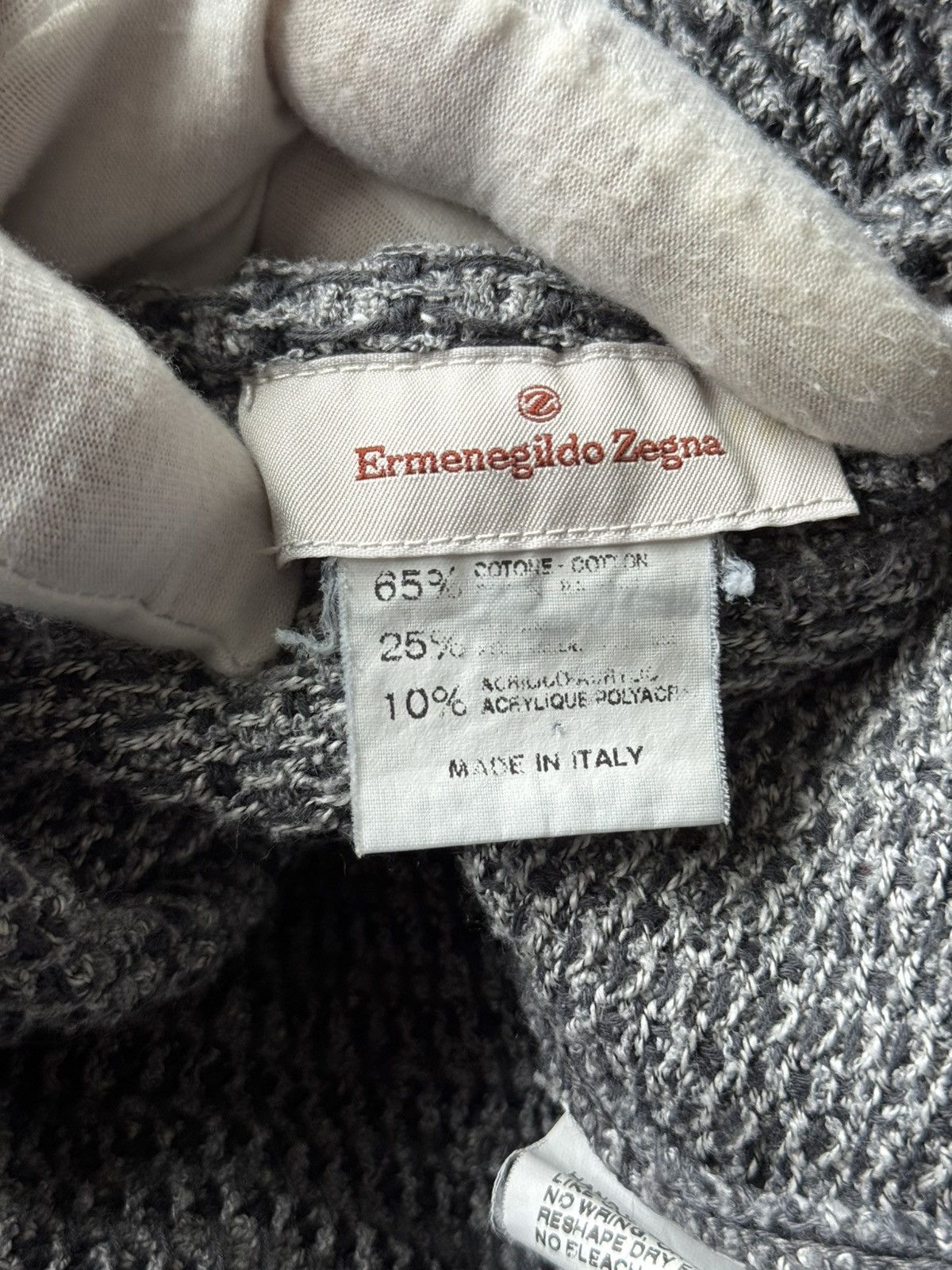 Ermenegildo Zegna Vintage Zegna knit vest in gray weave sz 54 Size US L / EU 52-54 / 3 - 9 Thumbnail