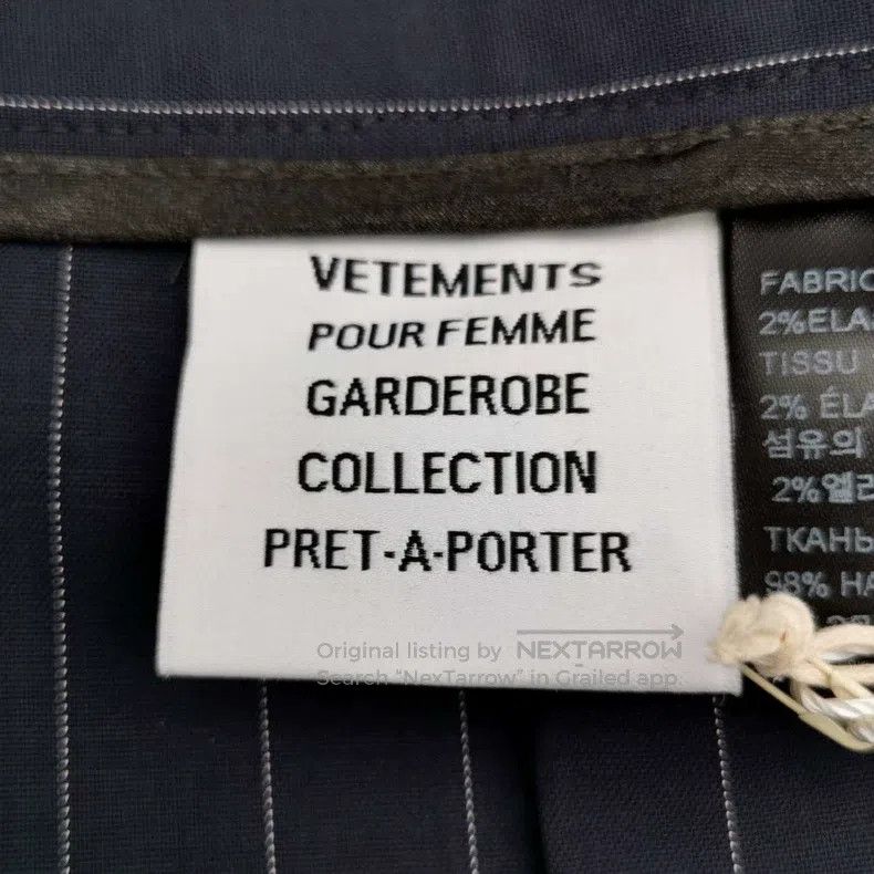 Vetements Vetements size L Wool blend color-block stripe letter logo Size 26" / US 2 / IT 38 - 6 Thumbnail