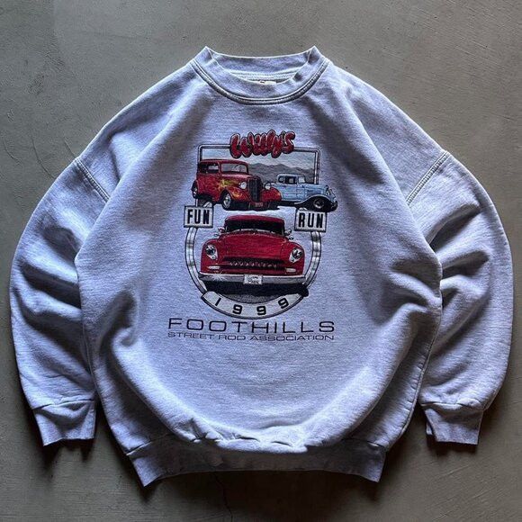Vintage vintage car graphic boxy sweatshirt Size US L / EU 52-54 / 3 - 1 Thumbnail
