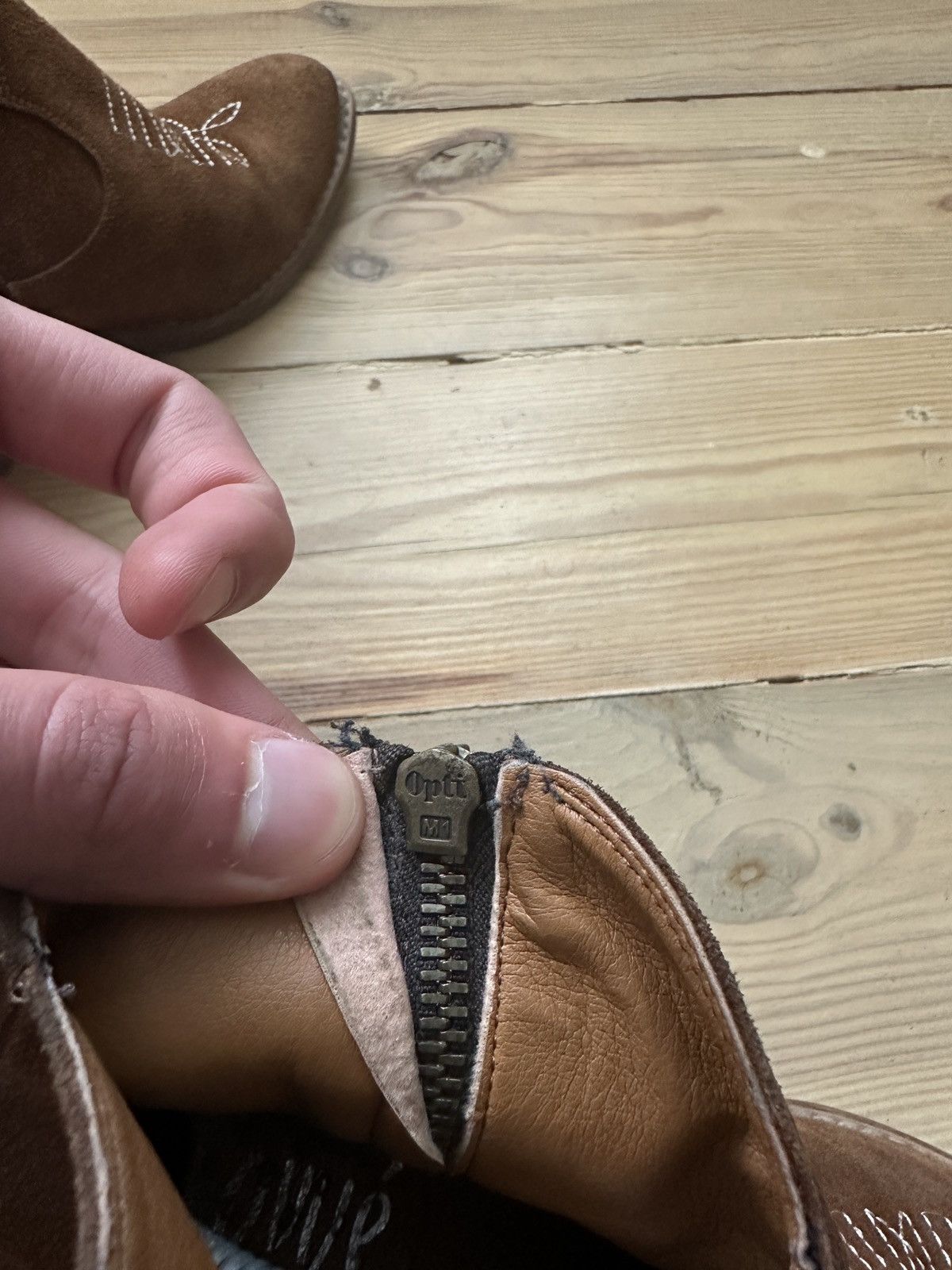 Vintage Boots Suede Leather lavorazione artigiana made in Italy Size US 6 / IT 36 - 11 Thumbnail