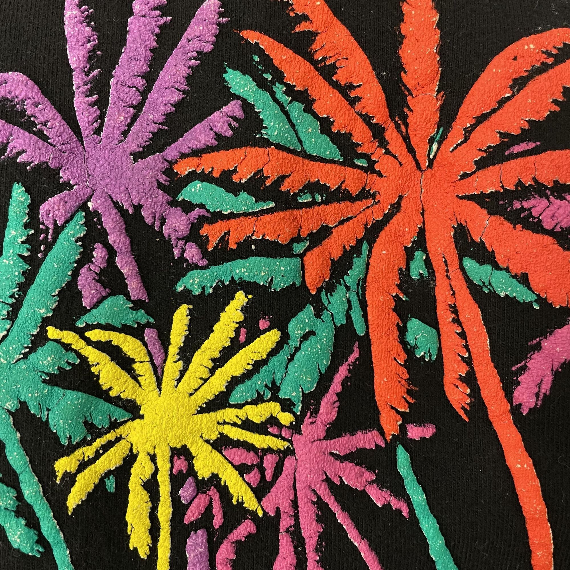 Hanes Vtg Hanes NEON Painted Palm Trees MIRAGE Las VEGAS T Shirt Size US L / EU 52-54 / 3 - 11 Thumbnail