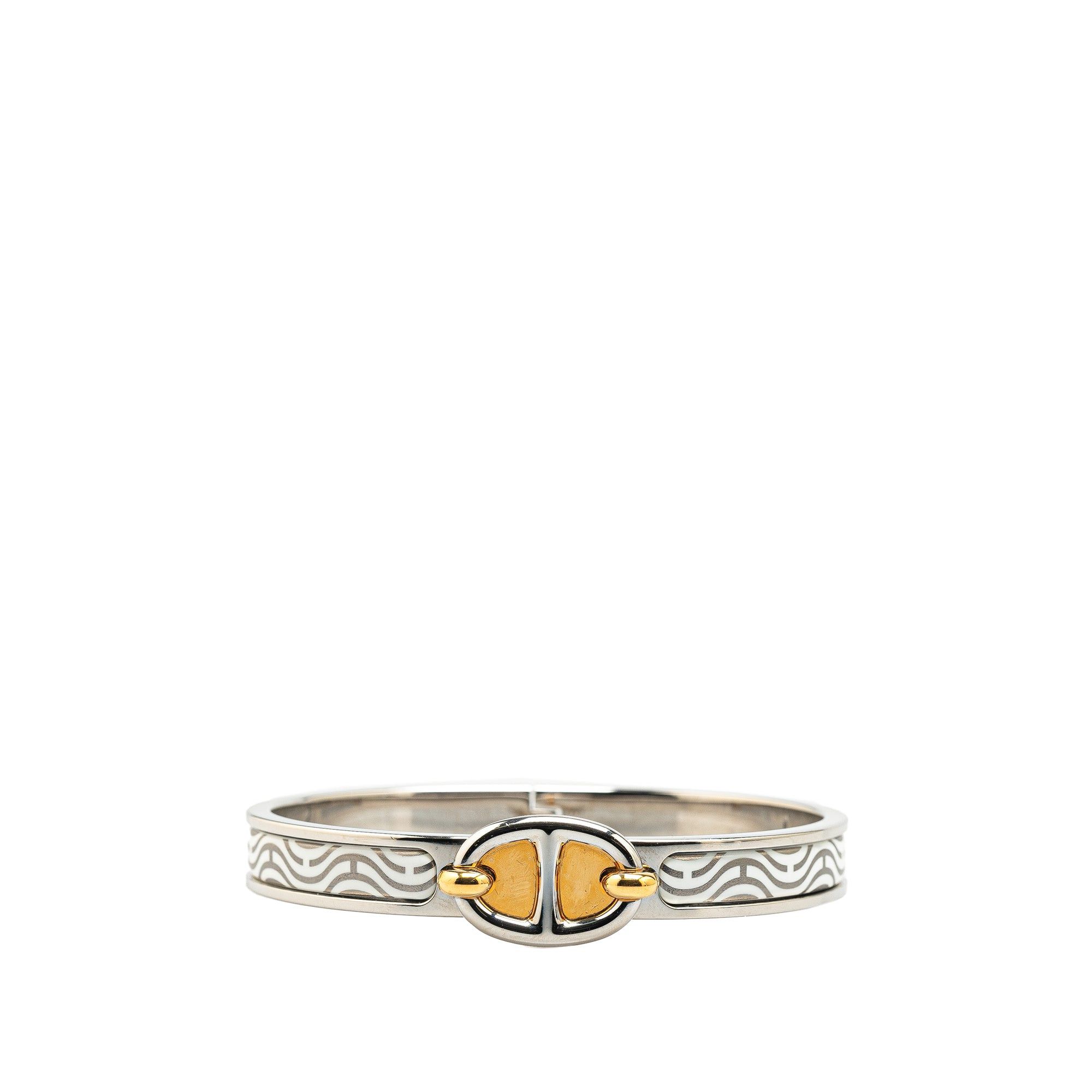 Hermes Hermès Mini Enamel Clic Chaine d'Ancre Bracelet Silver Size ONE SIZE - 1 Thumbnail