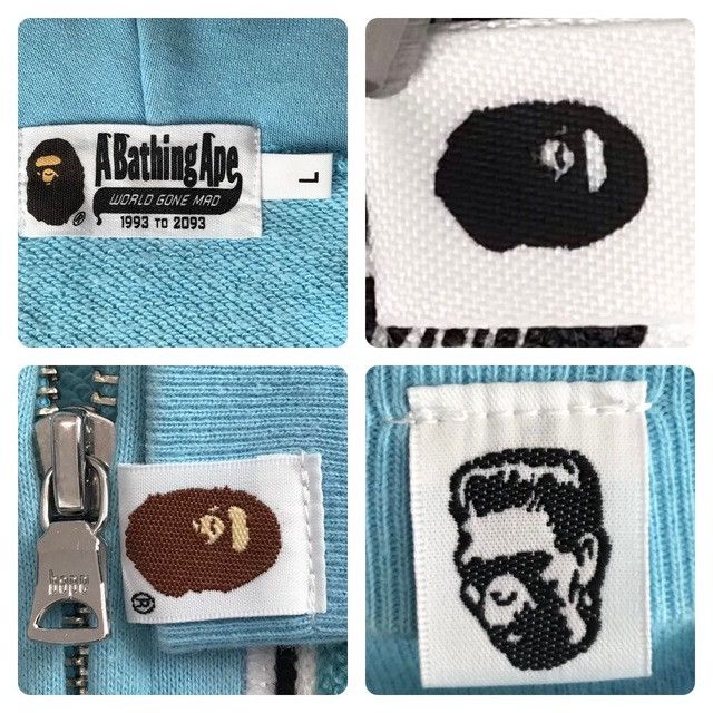 Bape BAPE logo multi fonts shark full zip hoodie a bathing ape Size US L / EU 52-54 / 3 - 9 Thumbnail