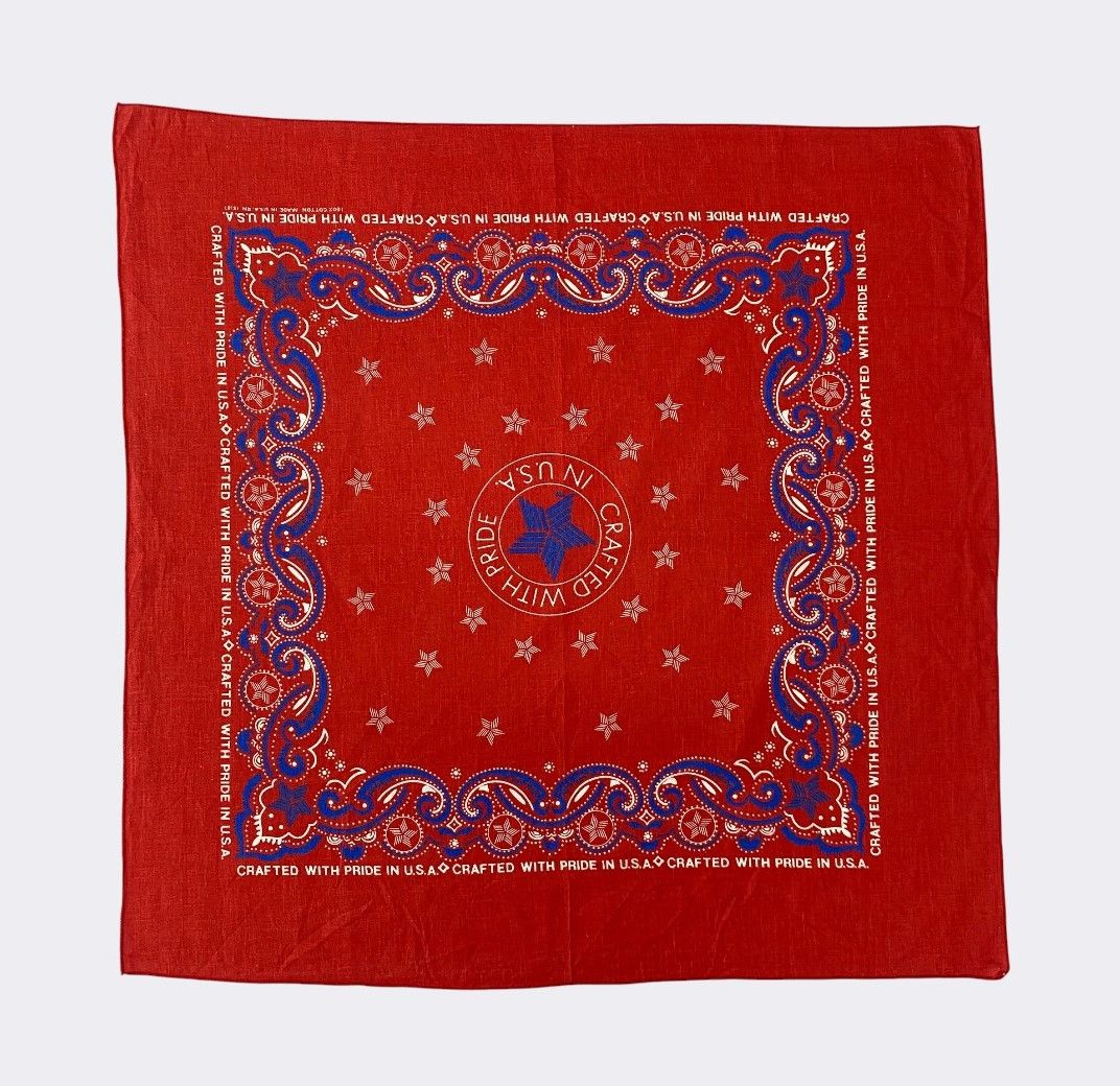 Other Vintage Handkerchief Neckerchief Bandana H008R Size ONE SIZE - 1 Thumbnail