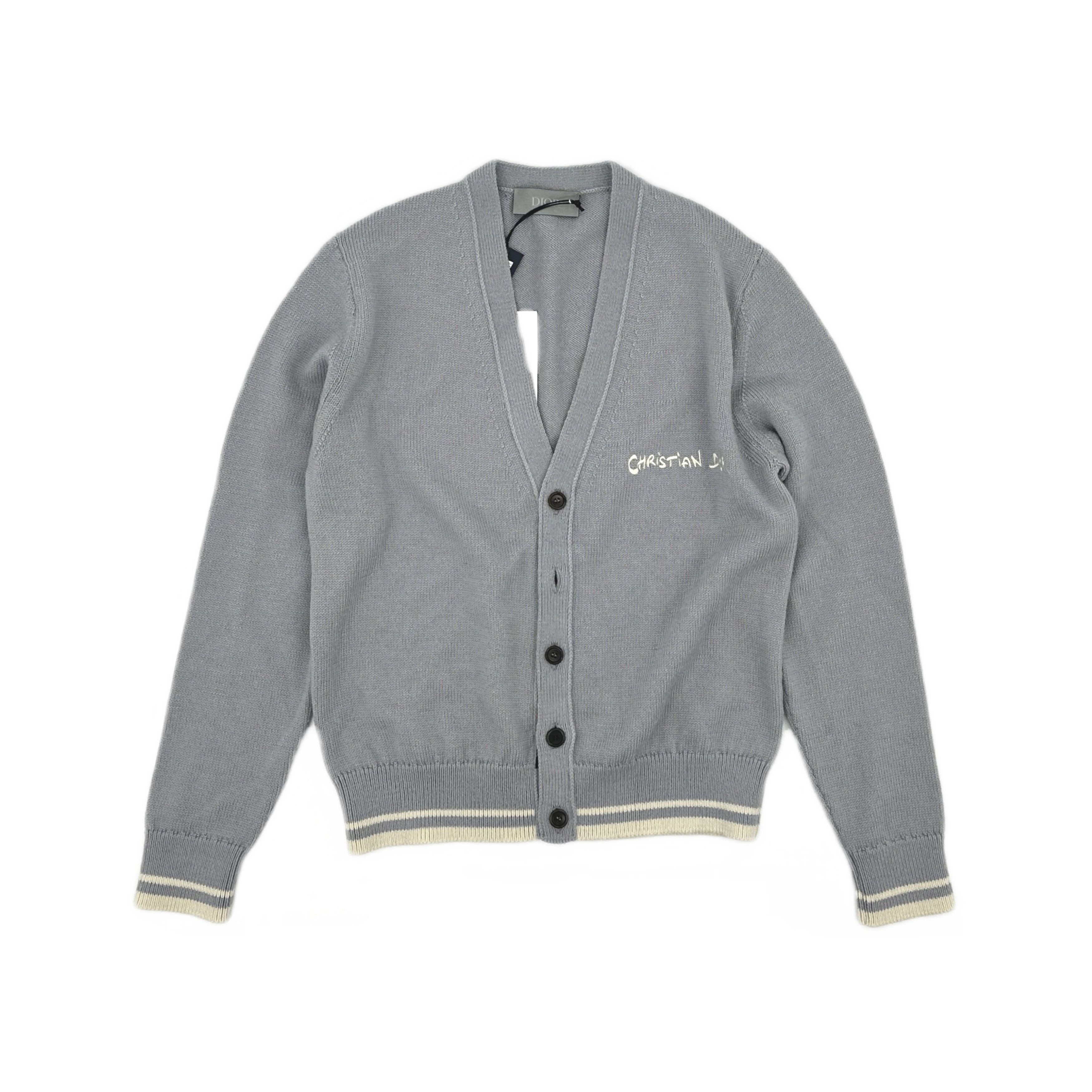 Dior Dior Embroidered Wool-Alpaca Cardigan Size S Size US S / EU 44-46 / 1 - 1 Thumbnail
