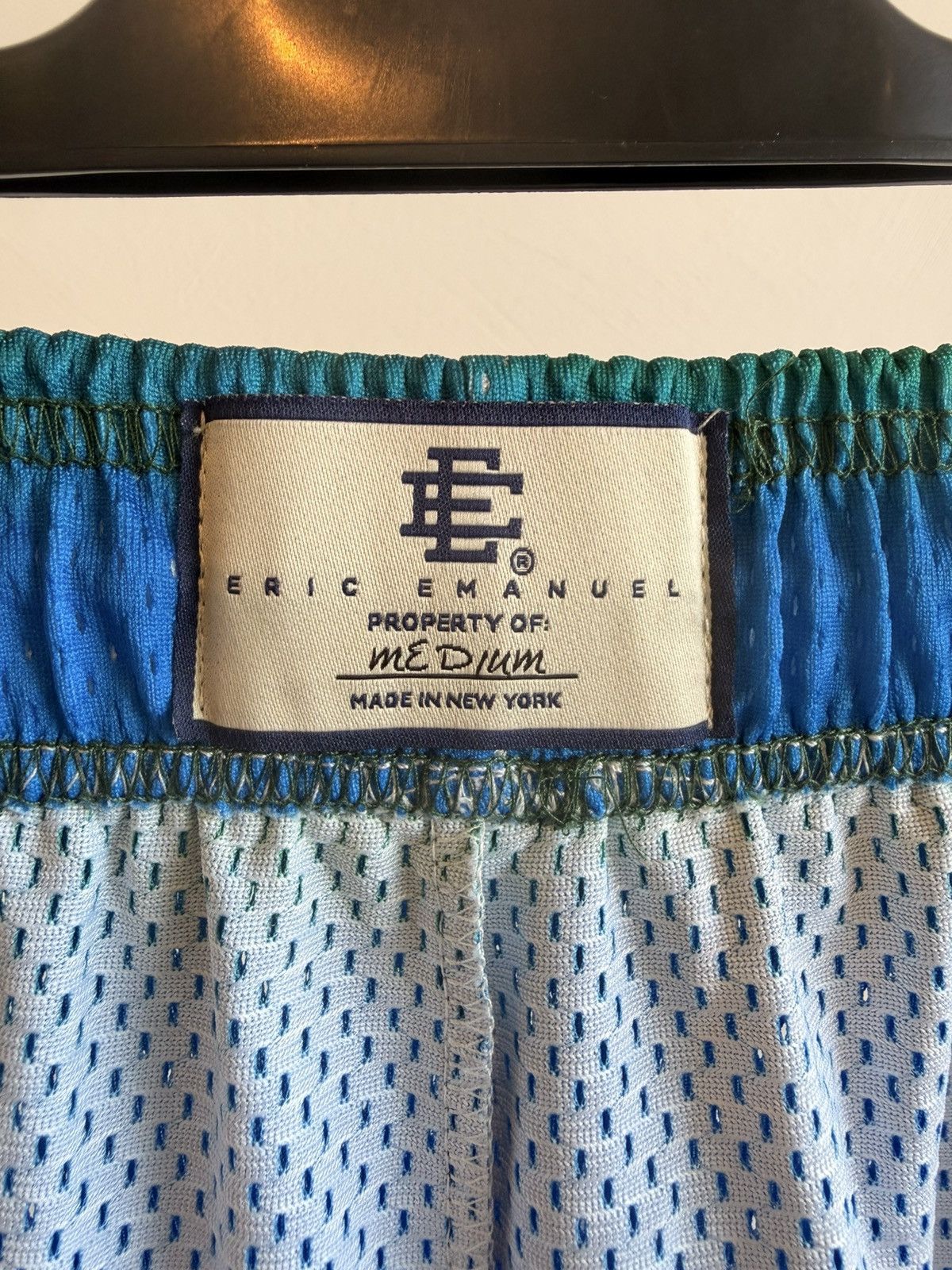 Eric Emanuel ERIC EMANUEL EE MESH SHORTS BLUE/GREEN STRIPE SIZE M Size US 31 - 6 Thumbnail