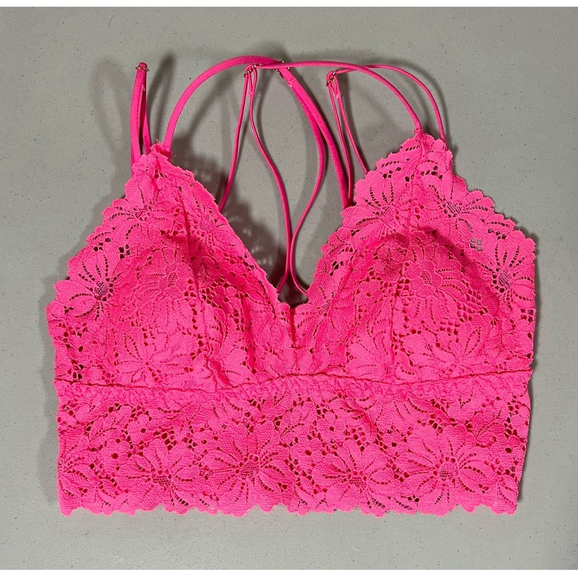 Victoria's Secret Victoria’s Secret Pink Floral Lace Bra Bralette Size S 🩷✨ Size S / US 4 / IT 40 - 1 Thumbnail