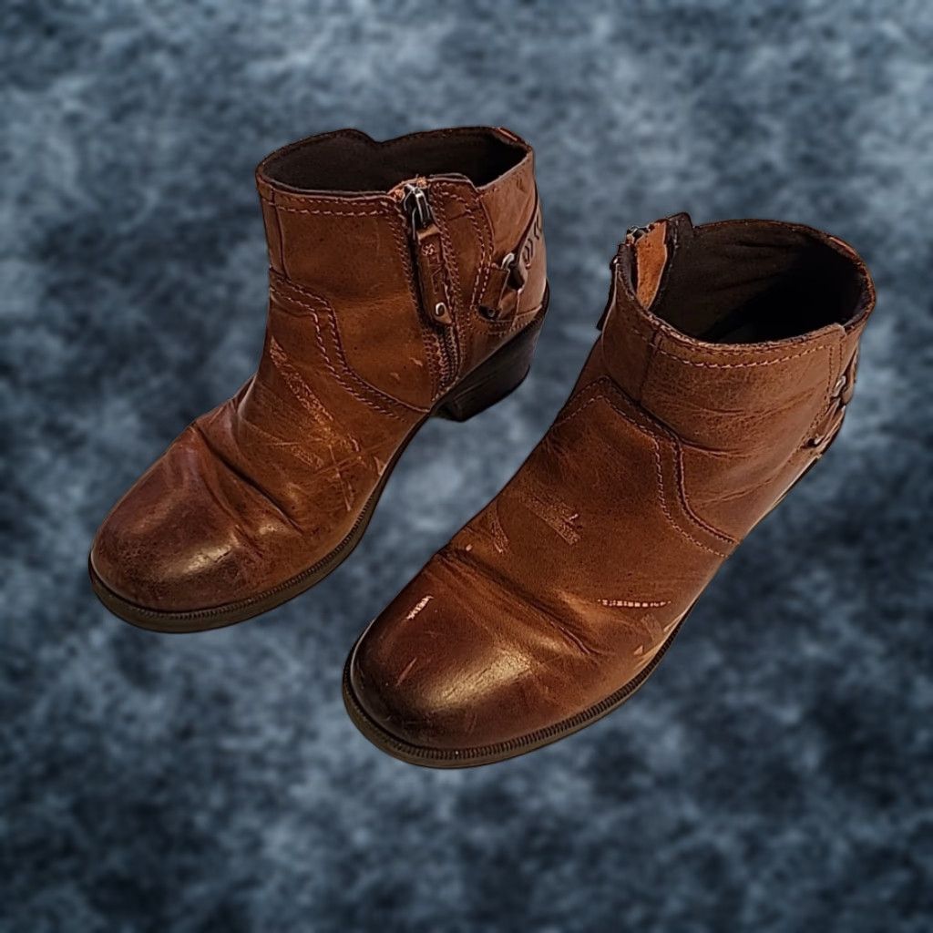 Teva Teva Boots Womens Ankle Boot Brown Leather Waterproof Zip 7.5 US 38.5 EU Style 1012462 Size US 8 / IT 38 - 1 Thumbnail