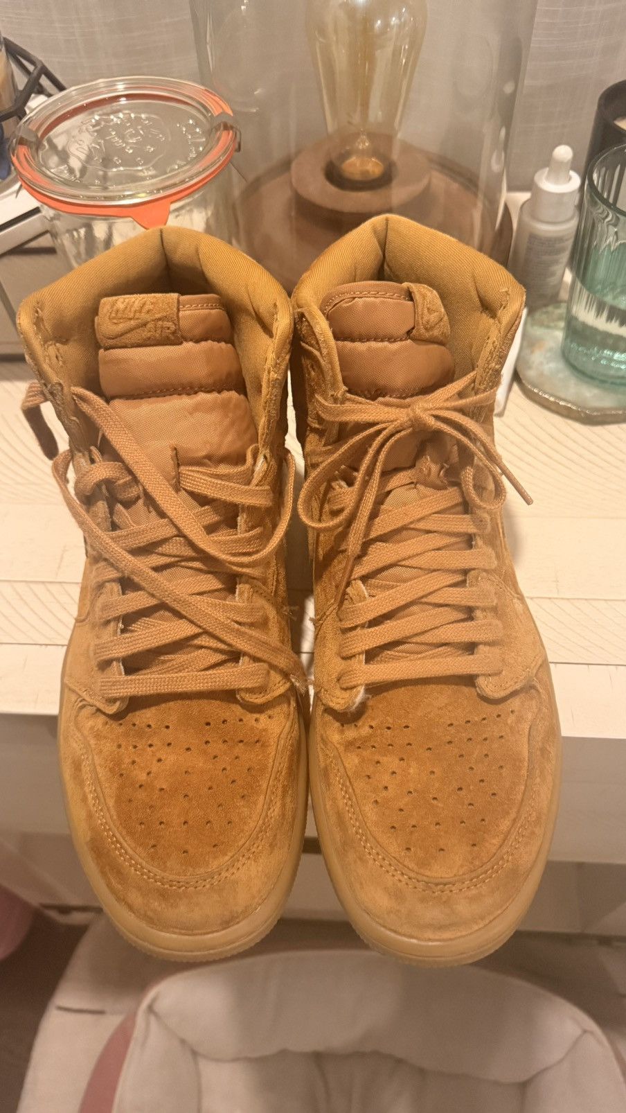 Jordan Brand Nike Air Jordan 1 High Wheat Suede Men's Shoes US 11 Size US 11 / EU 44 - 2 Thumbnail