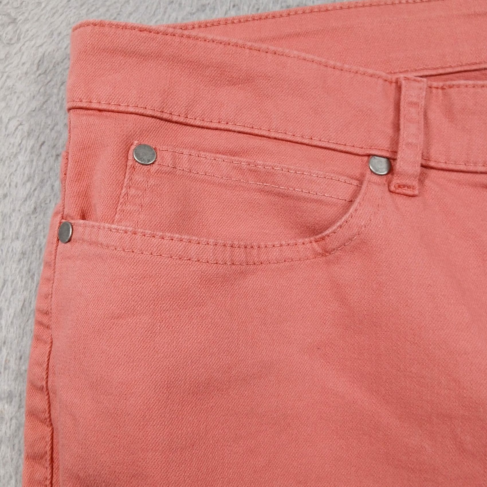 Eileen Fisher Eileen Fisher Jeans Petite 14P Salmon Pink Organic Cotton Stretch Slim NWT Size 36" / US 14 / IT 50 - 4 Thumbnail