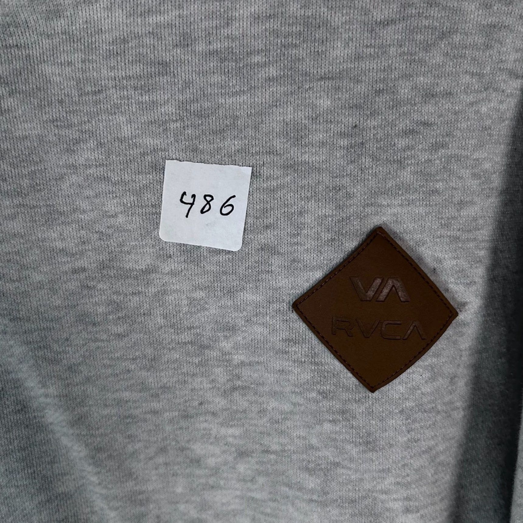 RVCA RVCA Hoodie Mens Two Tone Grey Pullover Regular Fit L Cotton Pullover Logo Pockets All Seasons Size US L / EU 52-54 / 3 - 7 Thumbnail