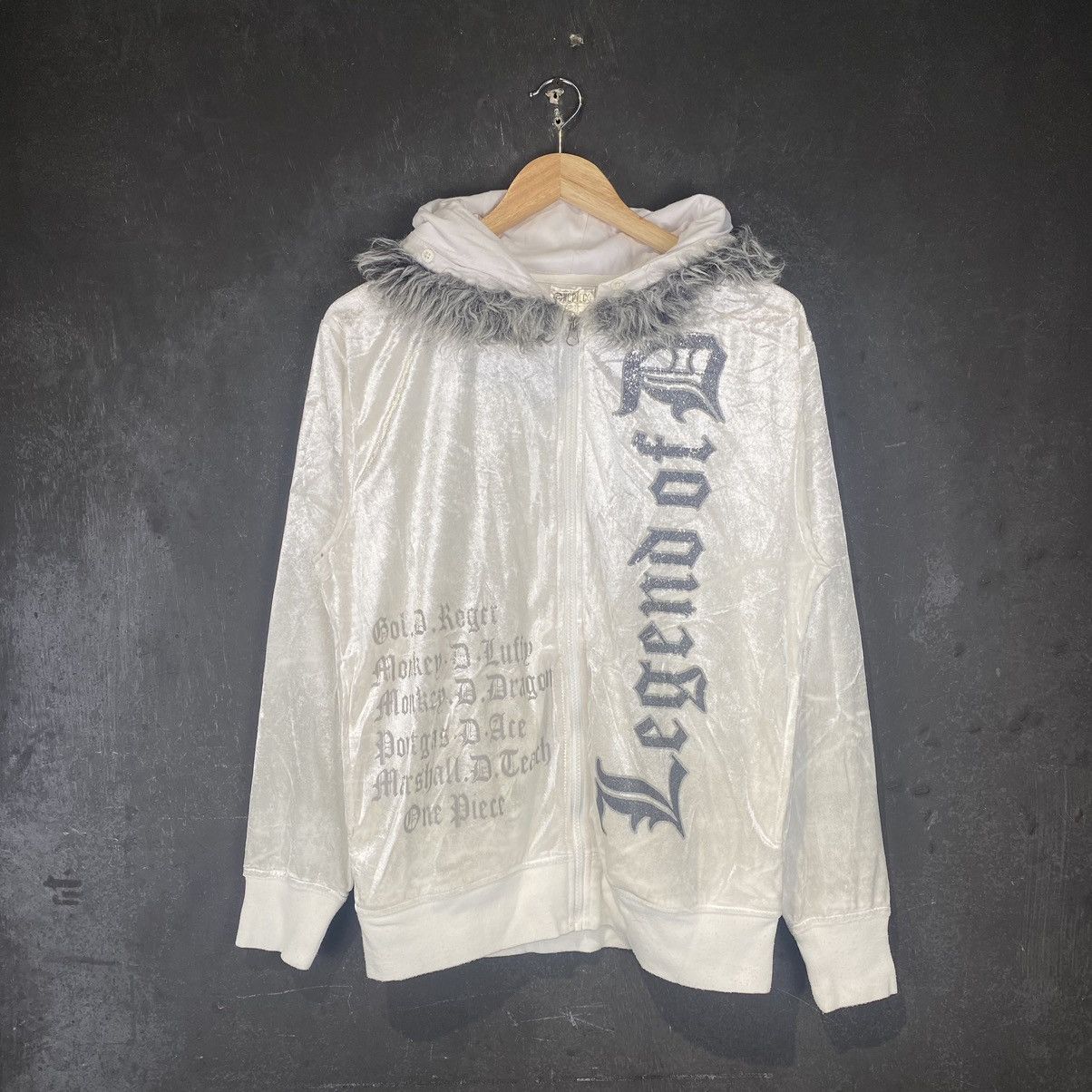 If Six Was Nine Rare y2k One Piece Anime Fur Zipped Up Hoodie Size US M / EU 48-50 / 2 - 1 Thumbnail