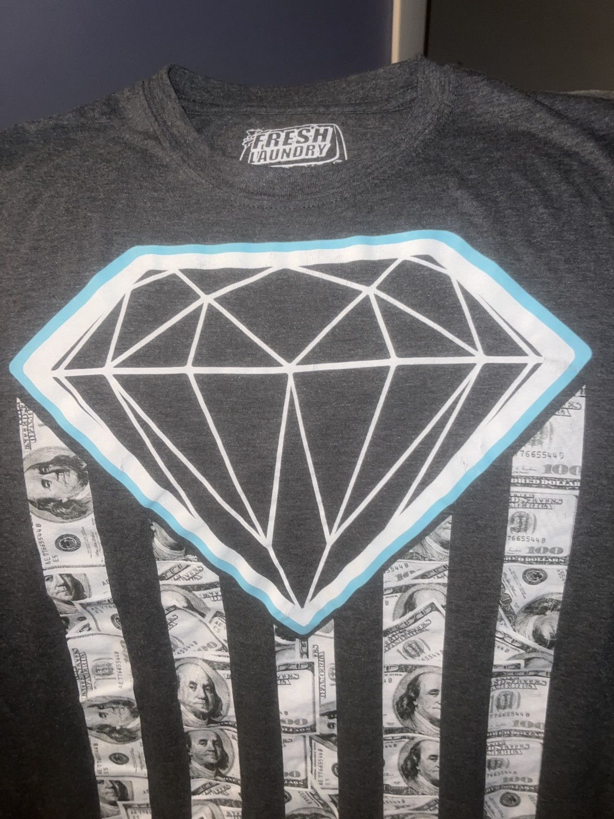 Hypebeast Fresh Laundry Diamond Logo Money All-Over Tee Size US L / EU 52-54 / 3 - 3 Thumbnail