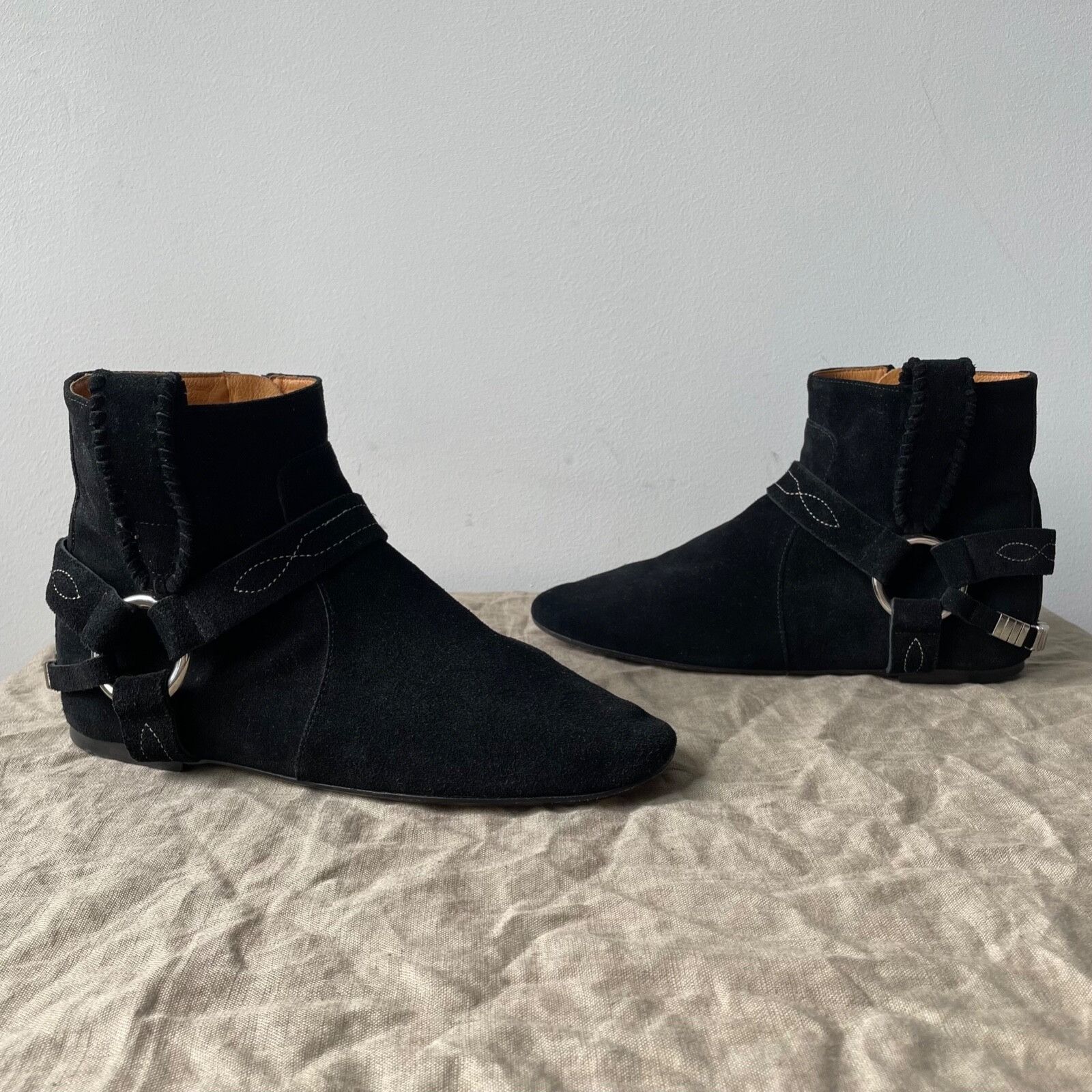 Isabel Marant Etoile Isabel Marant Etoile Ralf Boho Ankle Suede Boots 9028AC Size US 7 / IT 37 - 1 Thumbnail