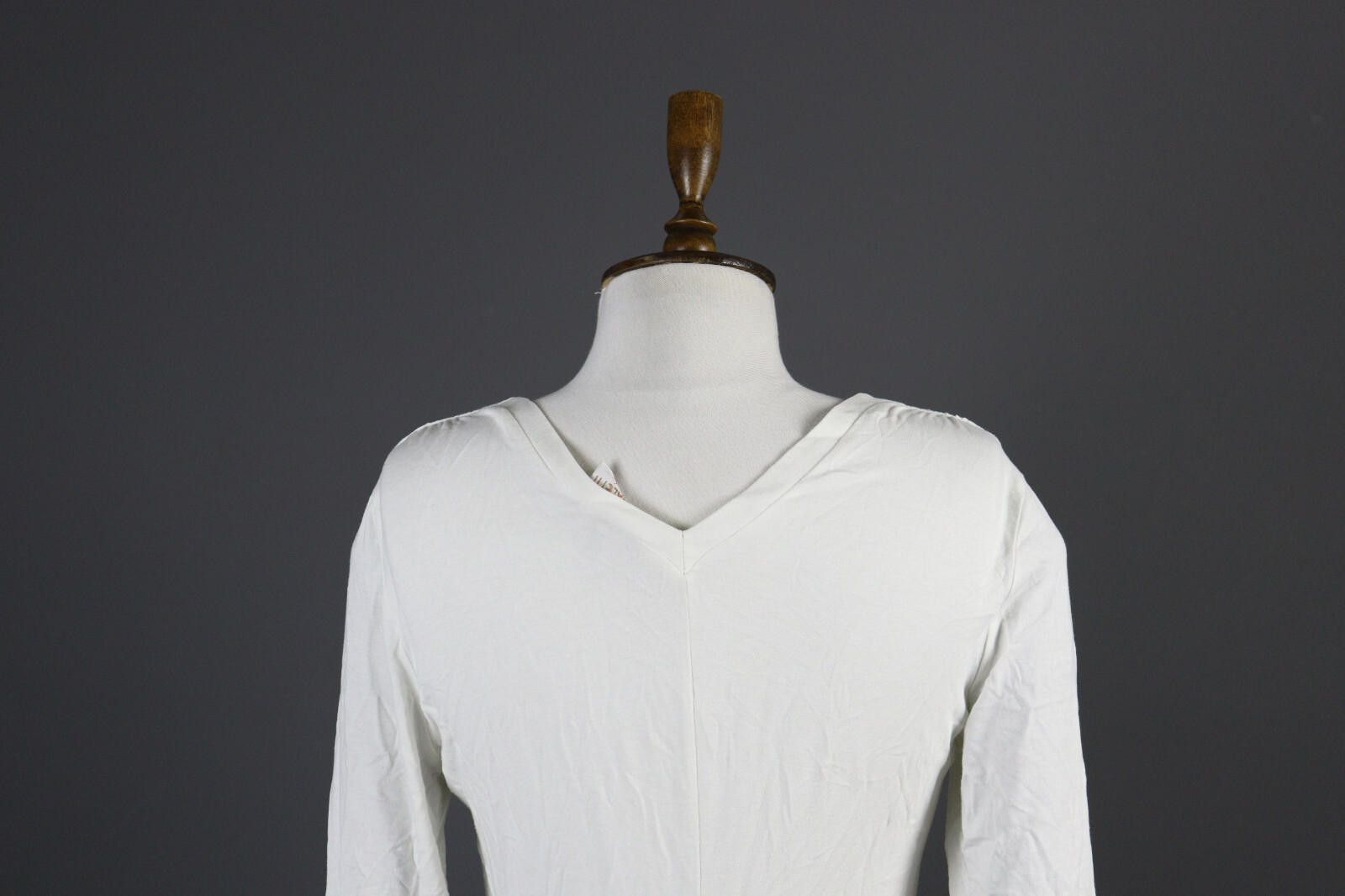 Designer Elisa Cavaletti Sono Italiano White Top Blouse Size M Size M / US 6-8 / IT 42-44 - 5 Thumbnail