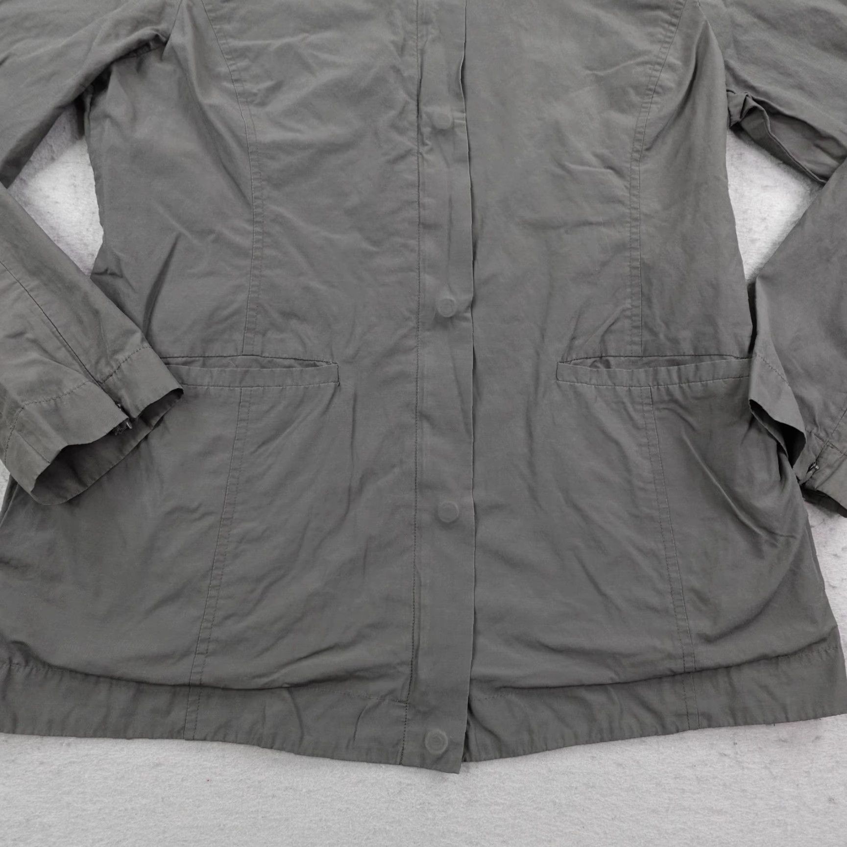 Eileen Fisher Eileen Fisher Jacket Women's Small Gray Hooded Lightweight Full Zip Coat Outdoor Casual Size S / US 4 / IT 40 - 3 Thumbnail
