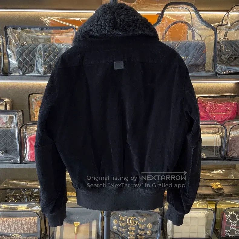 Saint Laurent Paris Saint Laurent Paris Black Corduroy Lamb Fur Collar Jacket Size XS / US 0-2 / IT 36-38 - 2 Thumbnail