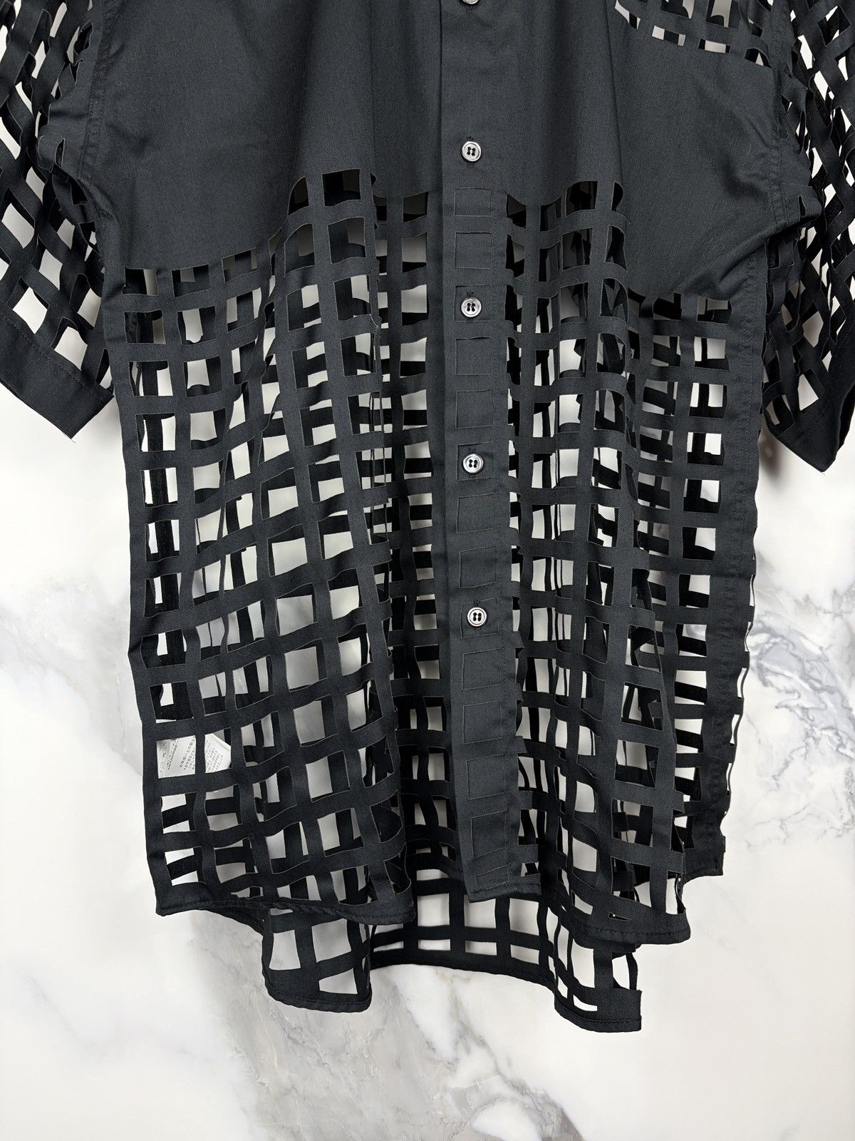 Raf Simons SS06 Raf Simons Laser Cut Net Buttonup Shirt Icarus Surgit Size US S / EU 44-46 / 1 - 5 Thumbnail