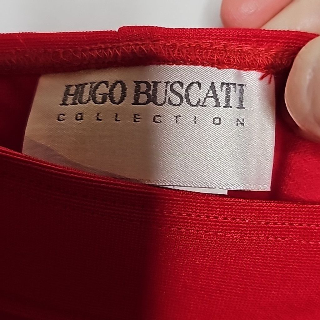 Hugo Hugo Buscati Vintage Y2K red stretch bodycon dress sz Small Size S / US 4 / IT 40 - 5 Thumbnail