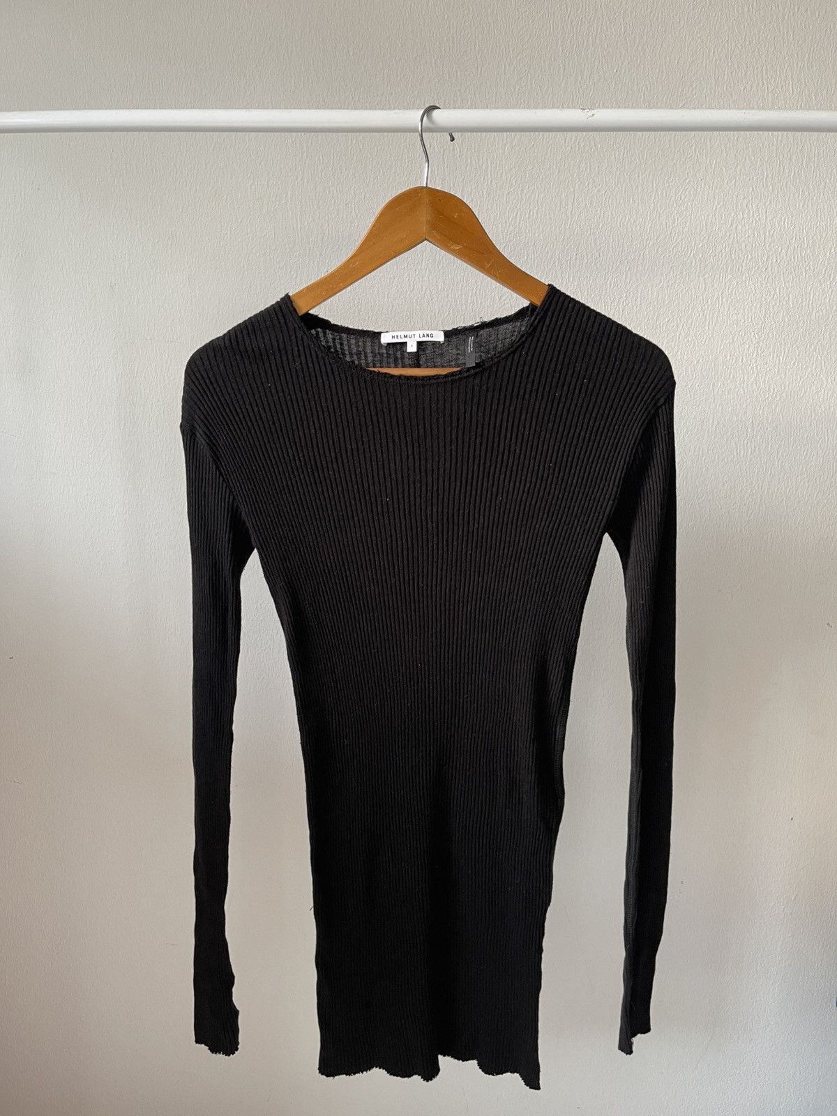 Helmut Lang 2000s Helmut Lang Stretch Knit Long Sleeve Size US S / EU 44-46 / 1 - 2 Thumbnail