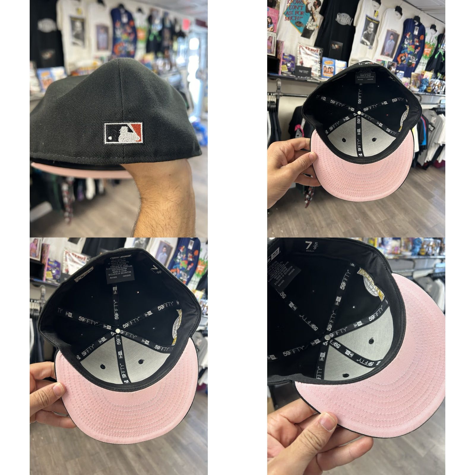 New Era New Era Houston Astros 5950 Fitted Hat 7 5/8 Black Pink Star 05 Patch Mens Size ONE SIZE - 9 Thumbnail