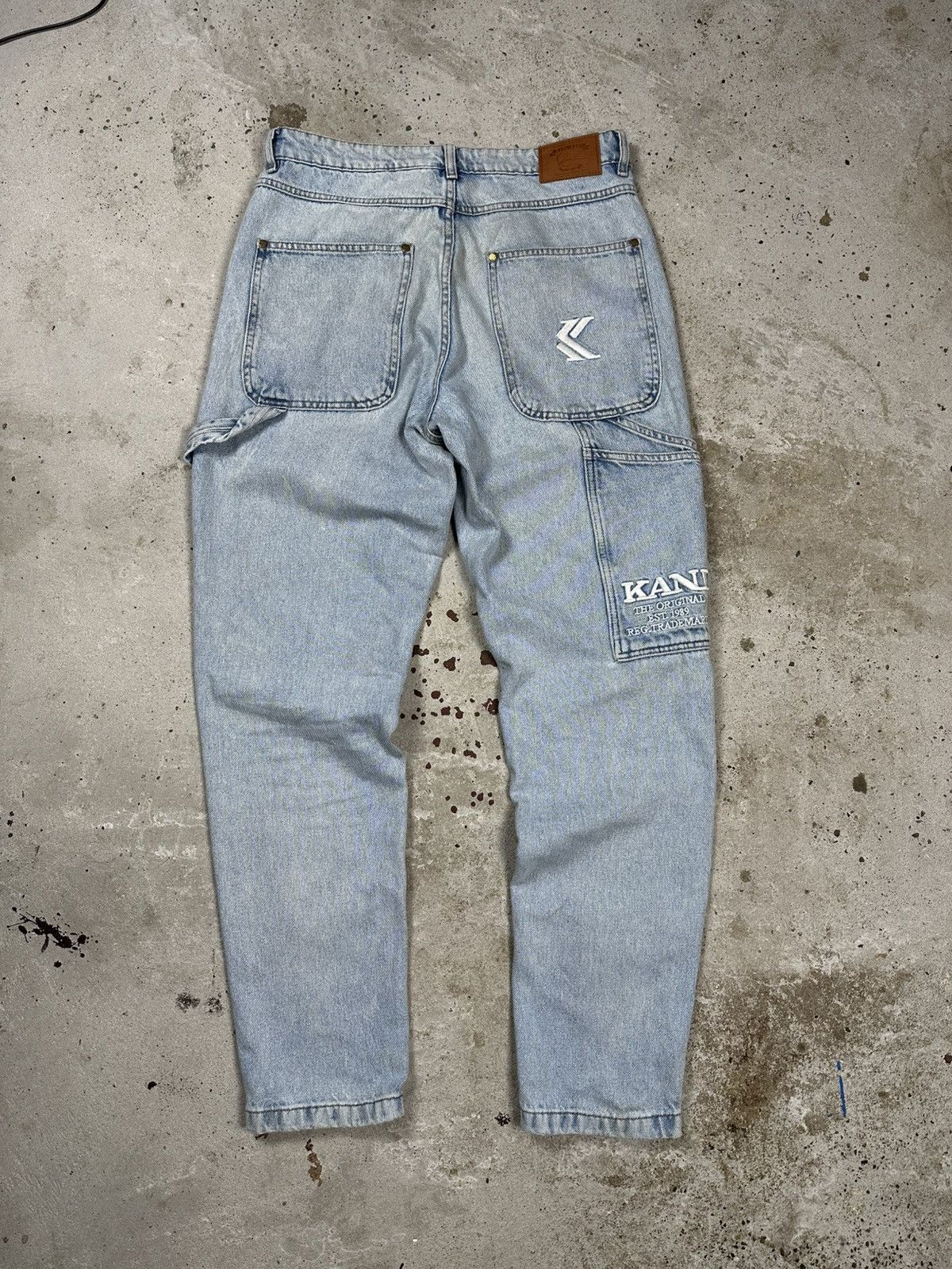 Karl Kani Vintage Y2K Karl Kani Carpenter Baggy Distressed Denim Pants Size US 31 - 1 Thumbnail