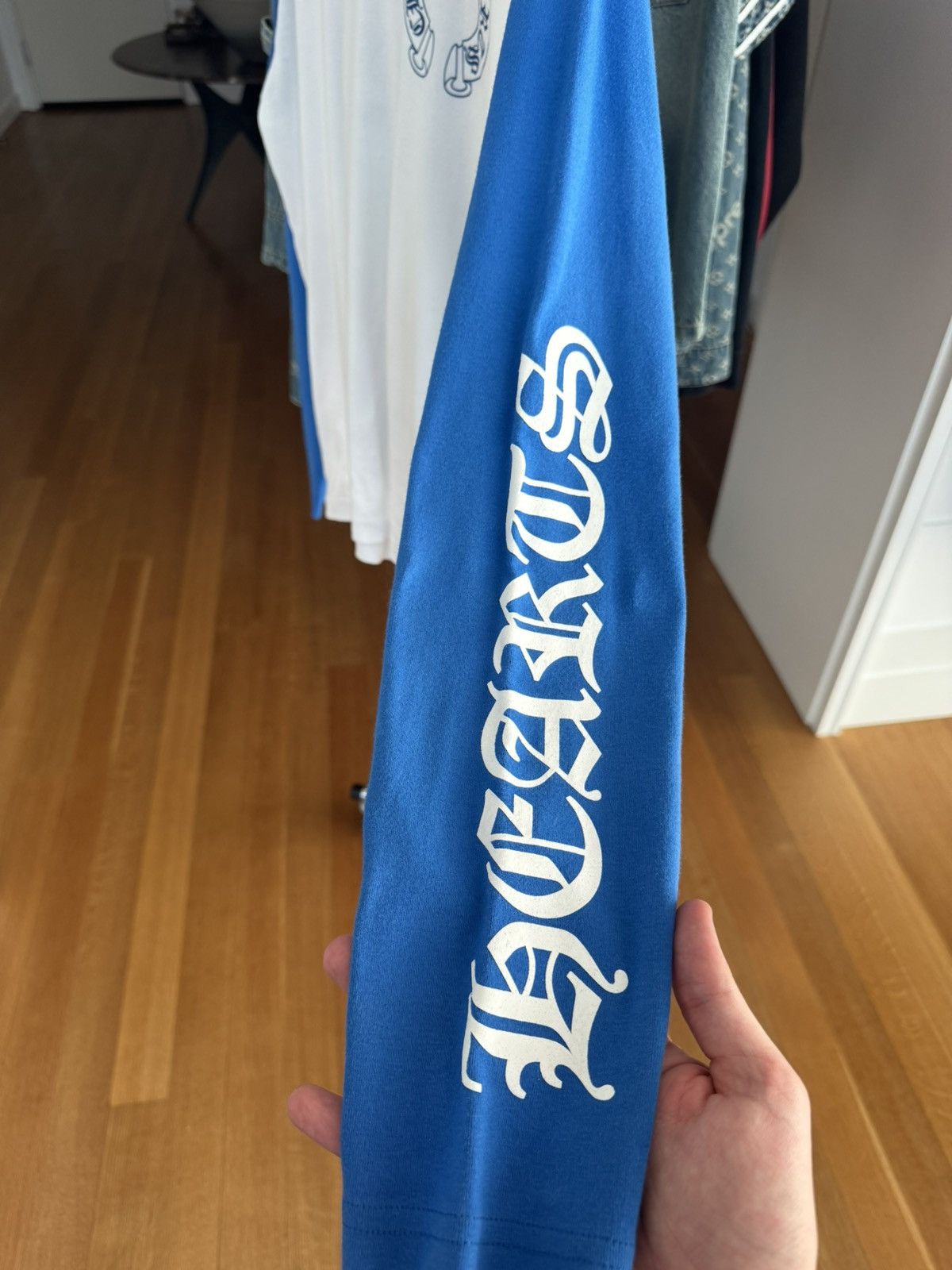 Chrome Hearts Chrome Hearts White Blue Long Sleeve Size US XL / EU 56 / 4 - 7 Thumbnail