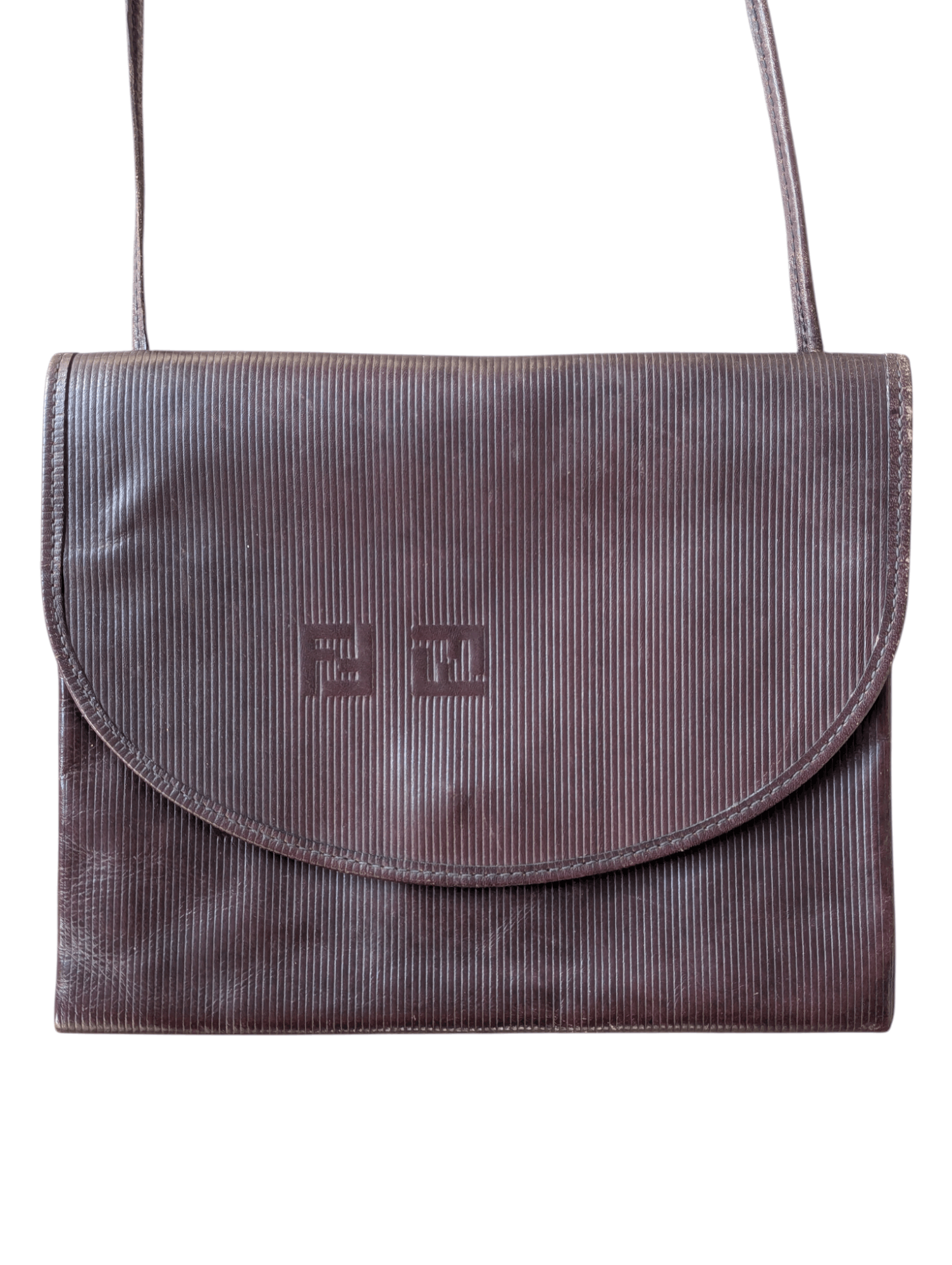 Fendi Fendi Frame Crossbody Burgundy FF Leather Bag Vintage Size ONE SIZE - 2 Thumbnail