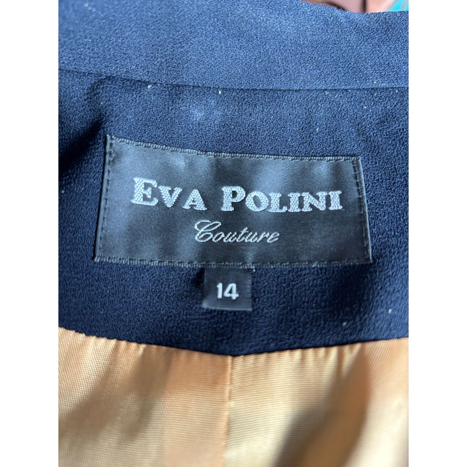 Vintage Vintage Eva Polini Nautical Navy Blazer Gold Buttons Anchor Size XL / US 12-14 / IT 48-50 - 7 Thumbnail